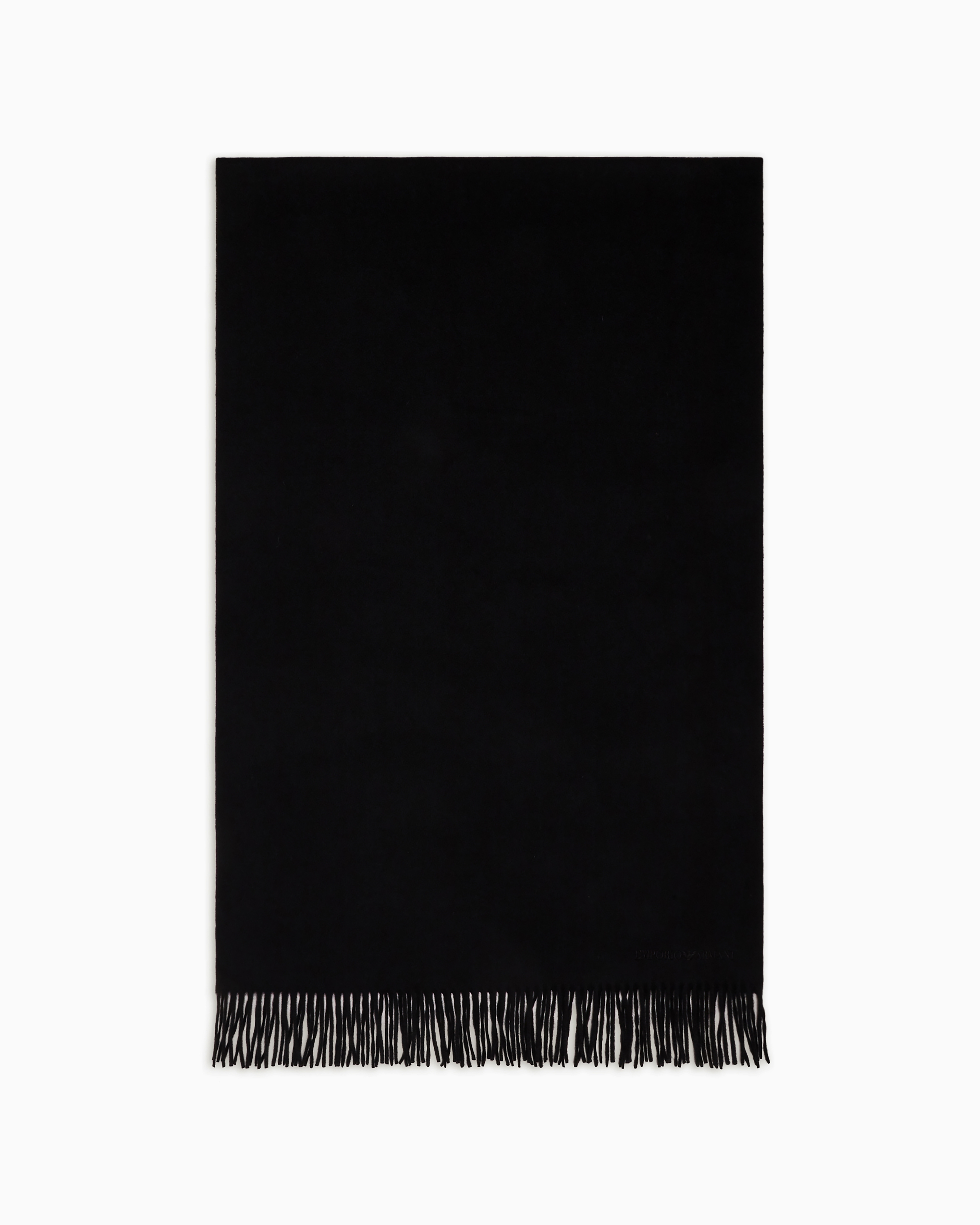 Emporio Armani Pure Cashmere Stole In Black