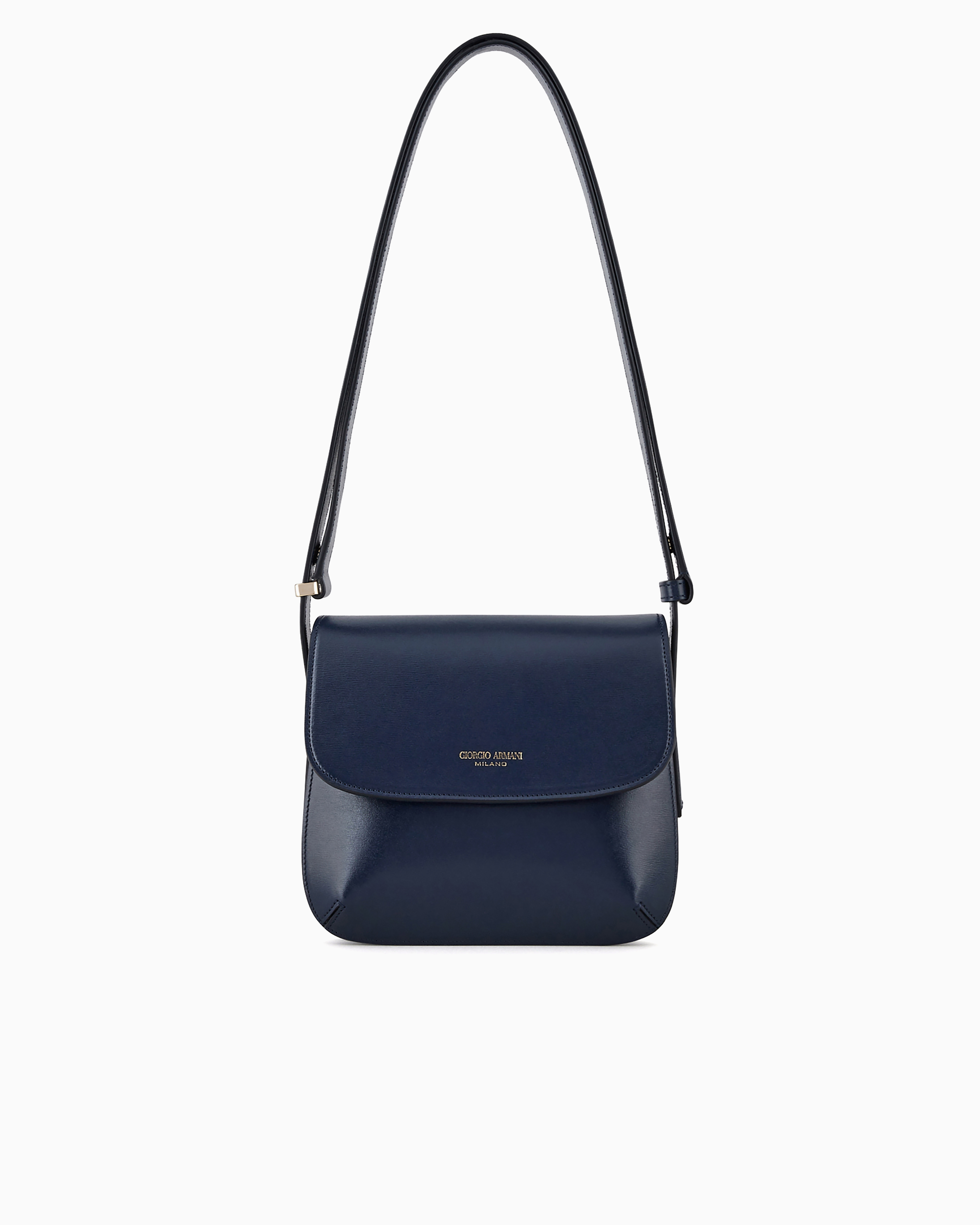 Giorgio Armani Official Store Small Palmellato-leather La Prima Bag In Blue