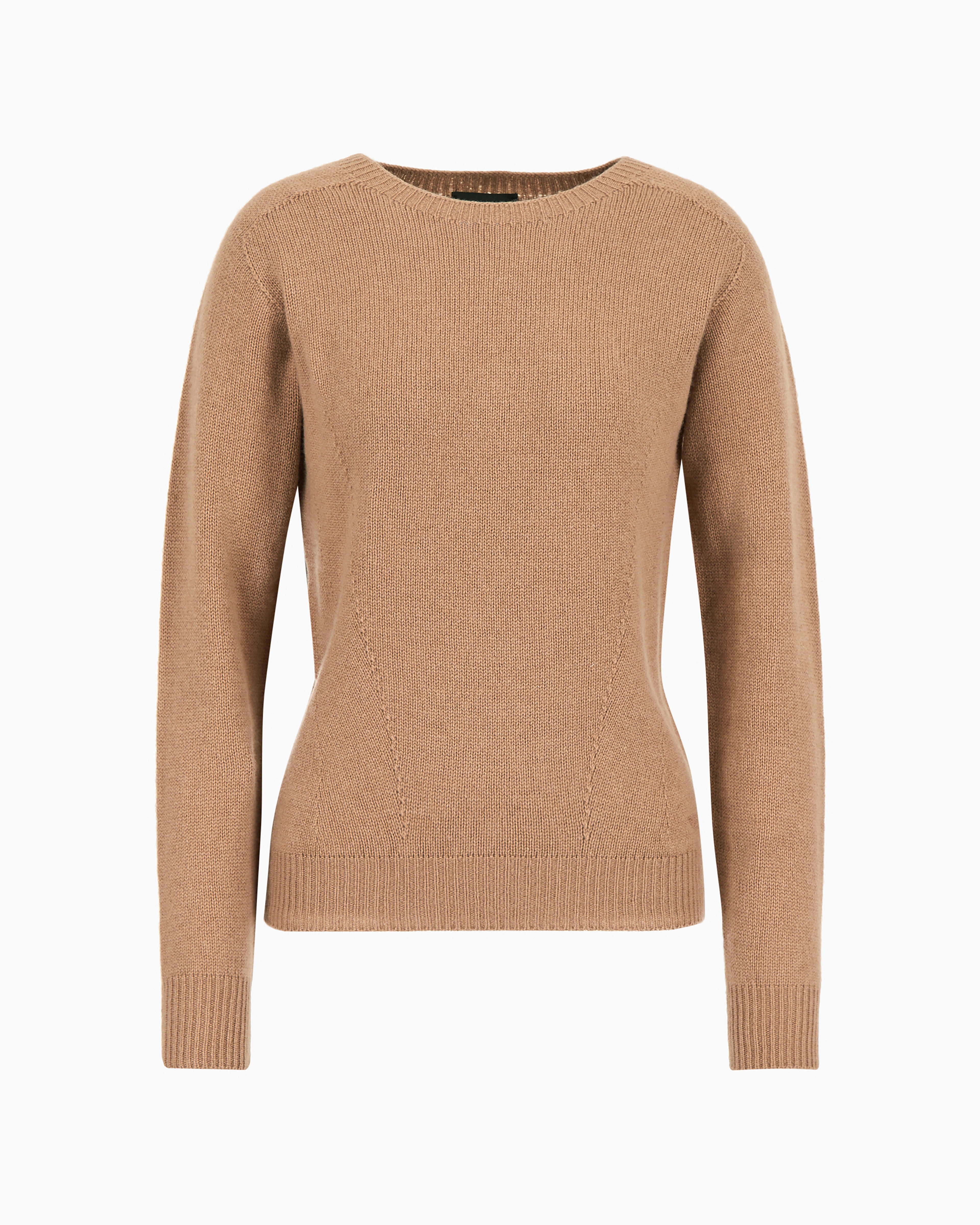 Emporio Armani Official Store Pure Cashmere Crew-neck Jumper In Brown