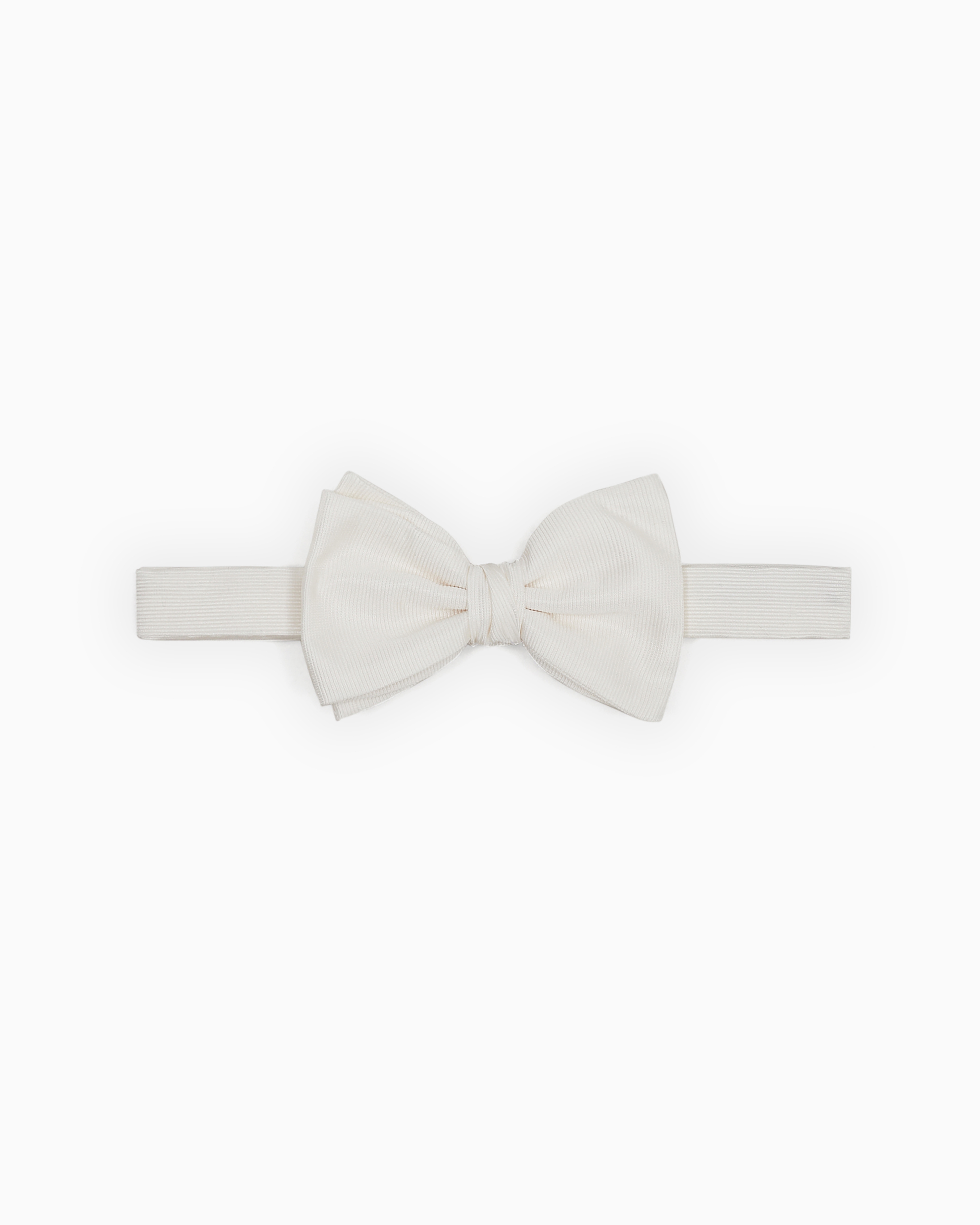 Giorgio Armani Official Store Silk Satin Bow Tie In White