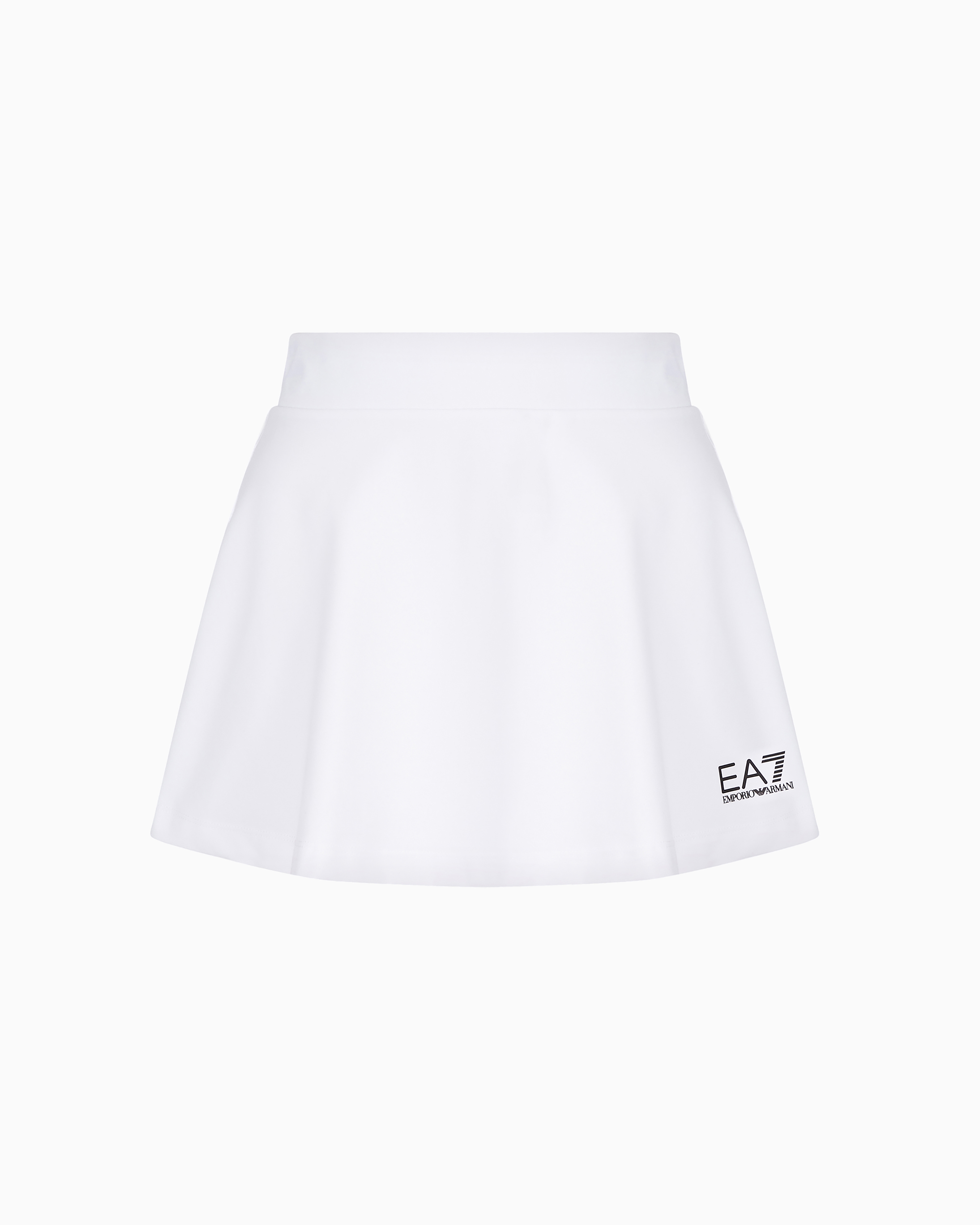 Emporio Armani Tennis Pro Mini Skirt In Ventus7 Technical Fabric In White