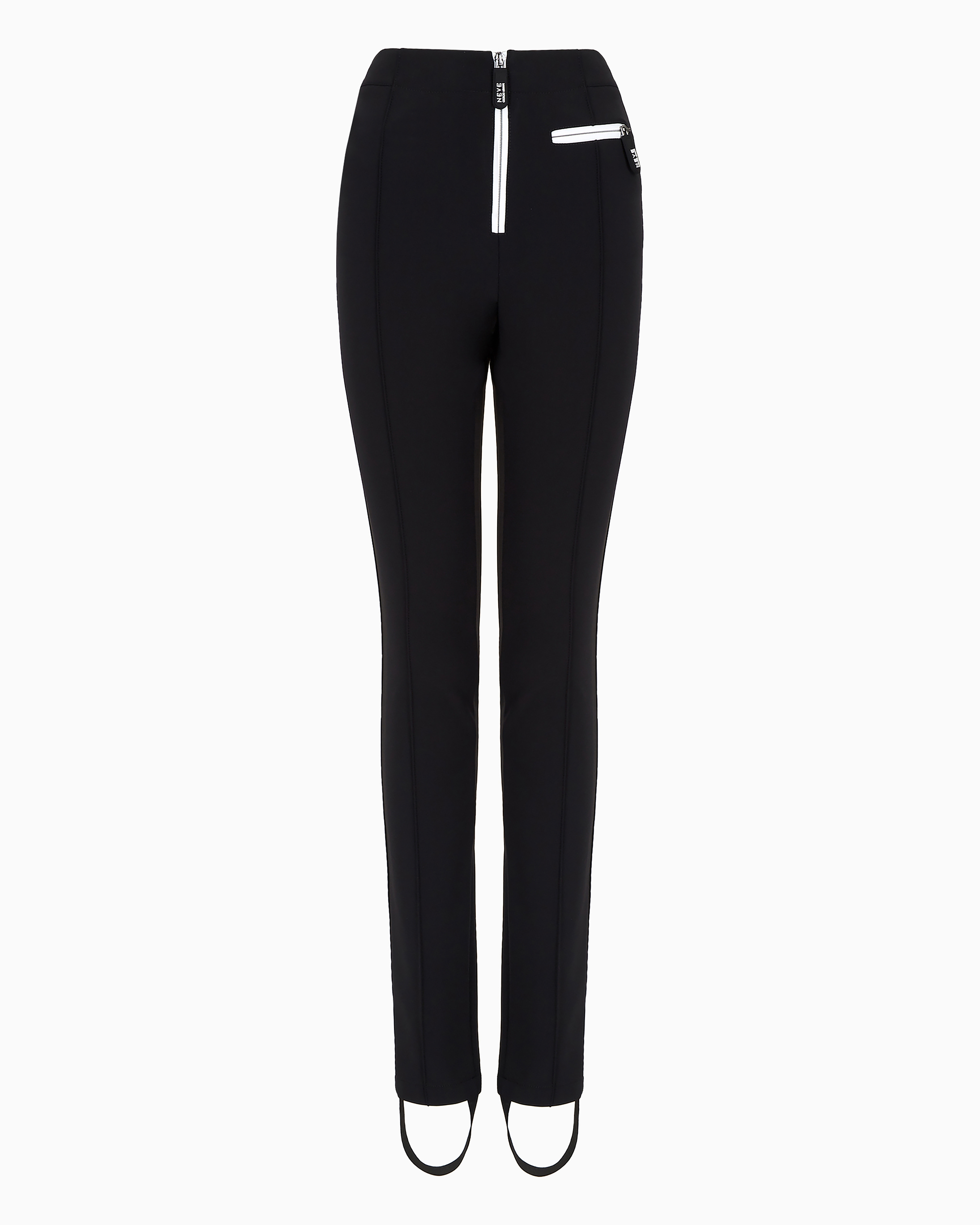 Giorgio Armani Neve Technical Stretch Ski Leggings With Stirrups In Black