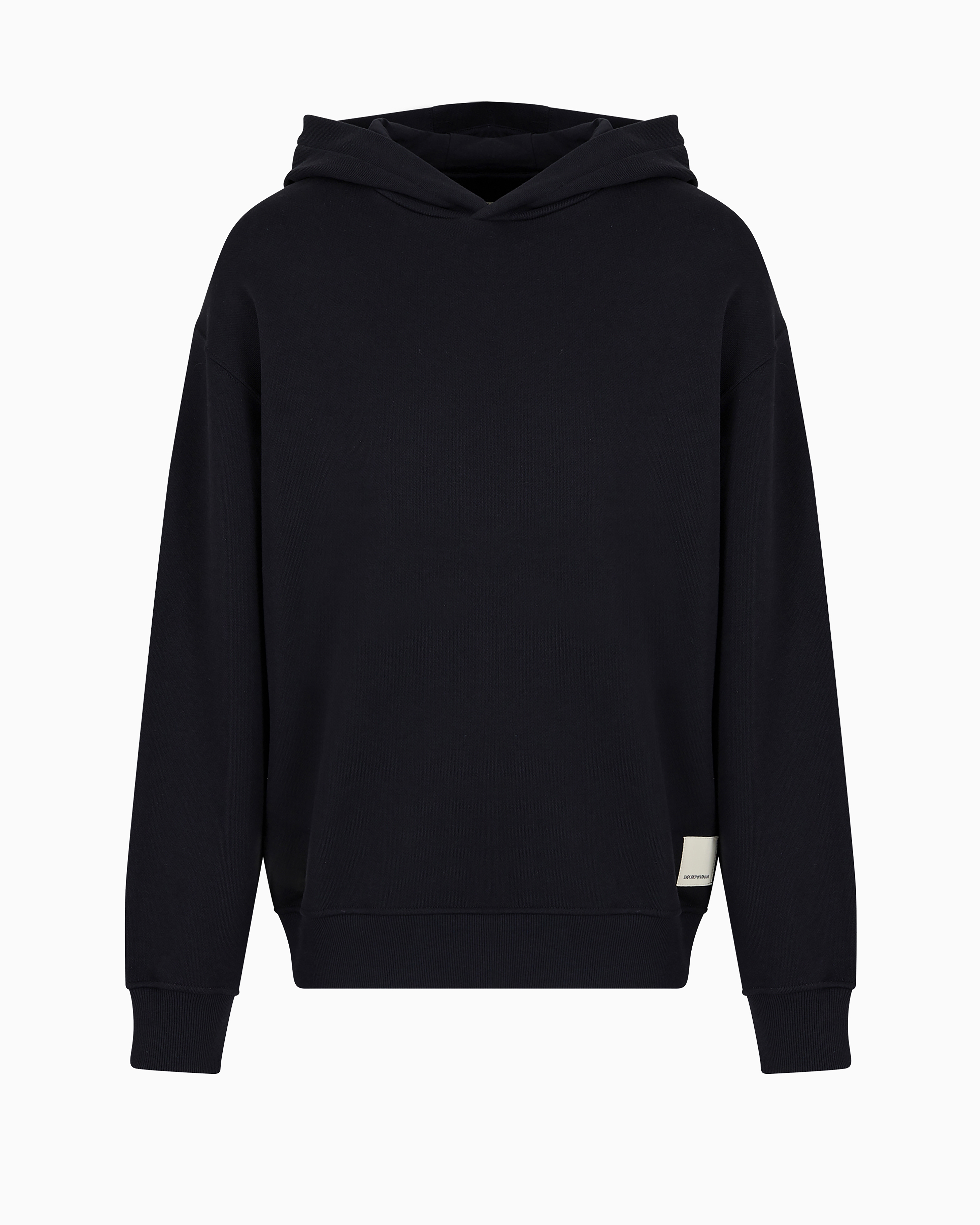 Emporio Armani Official Store Sustainable Collection Hooded Sweatshirt In Black