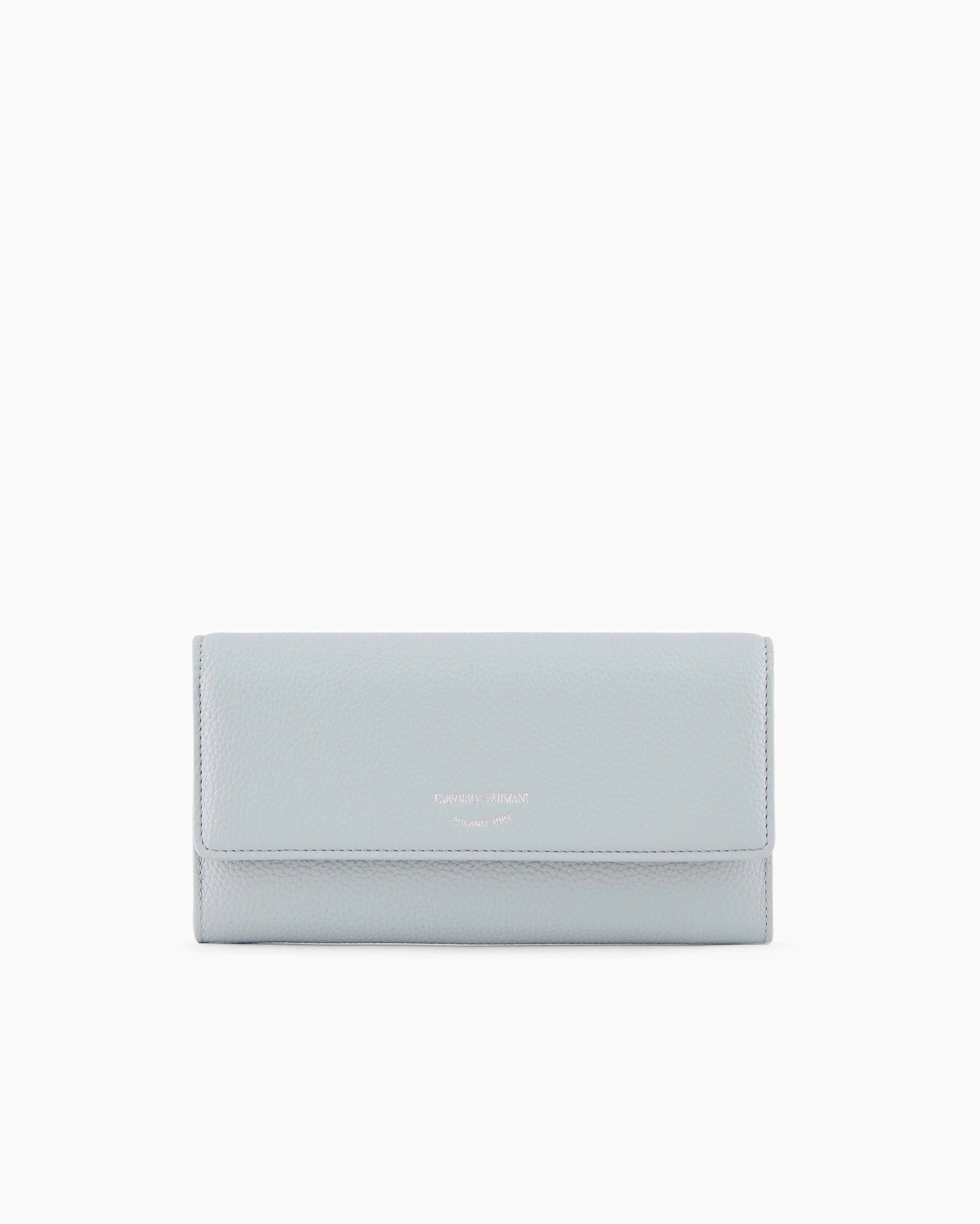 Emporio Armani Myea Logo-stamp Wallet In Light Gray
