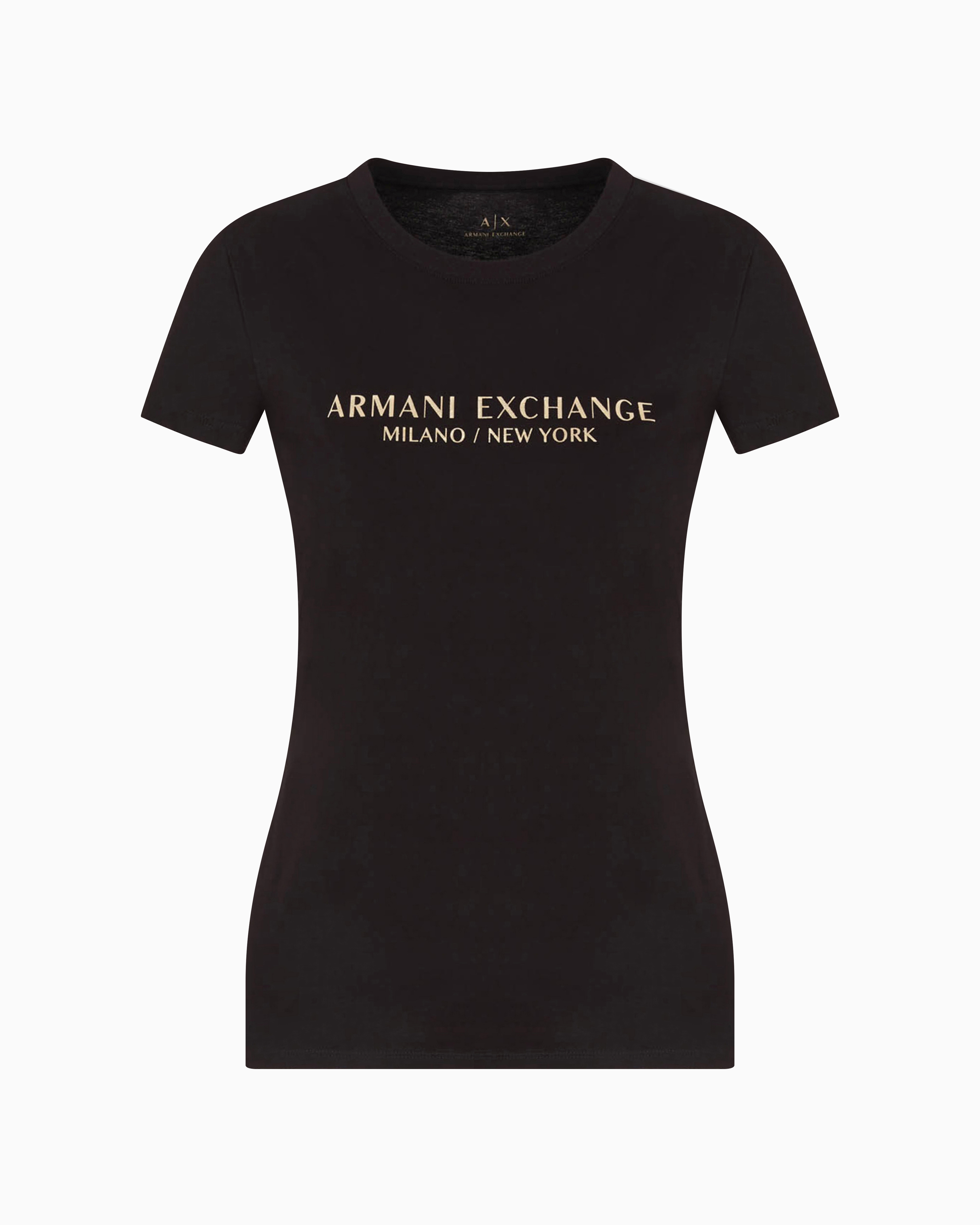 Armani Exchange Official Store Slim Fit T-shirts In Noir