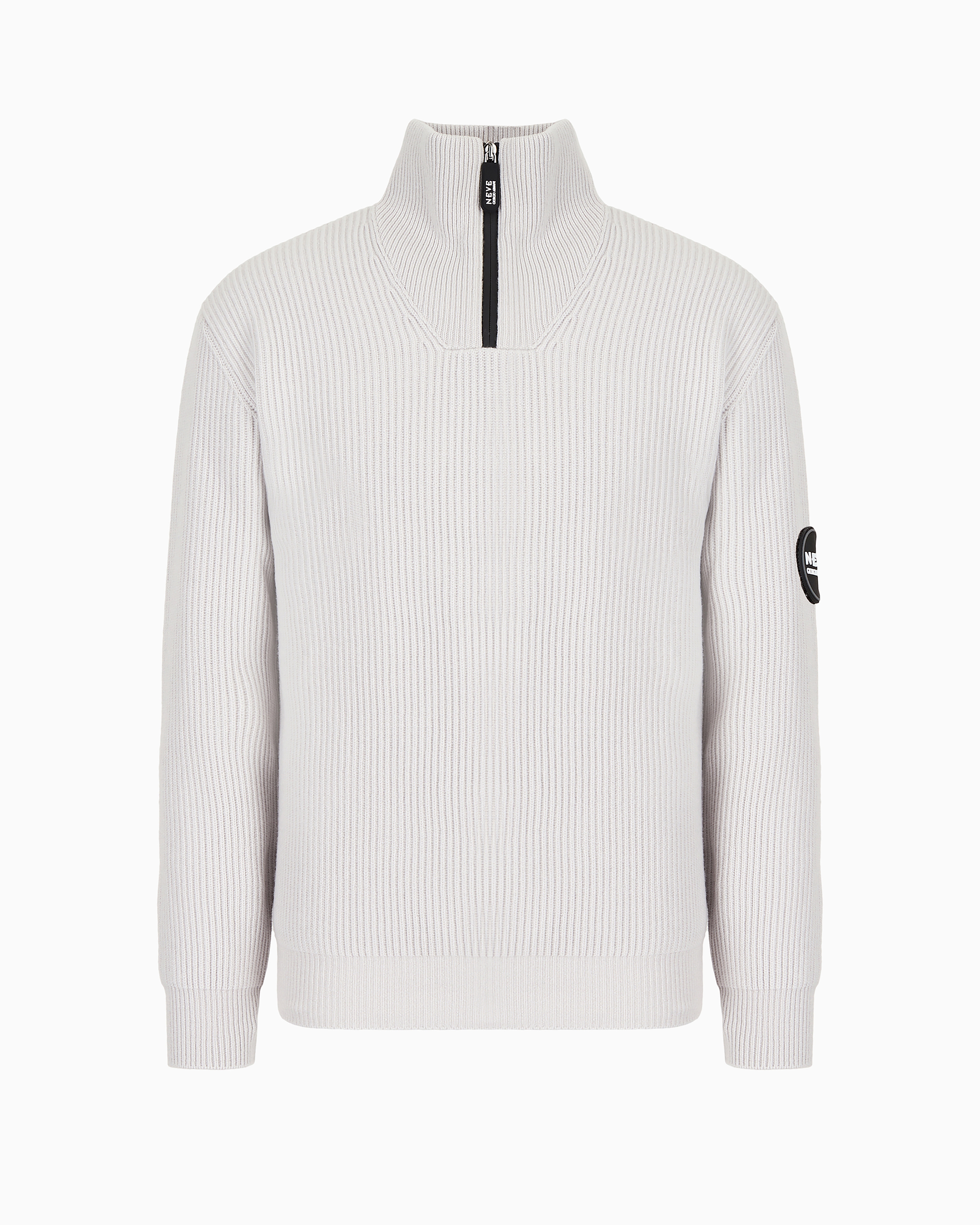 Giorgio Armani Neve Mock-neck Jumper In Wool And Cashmere In Grey