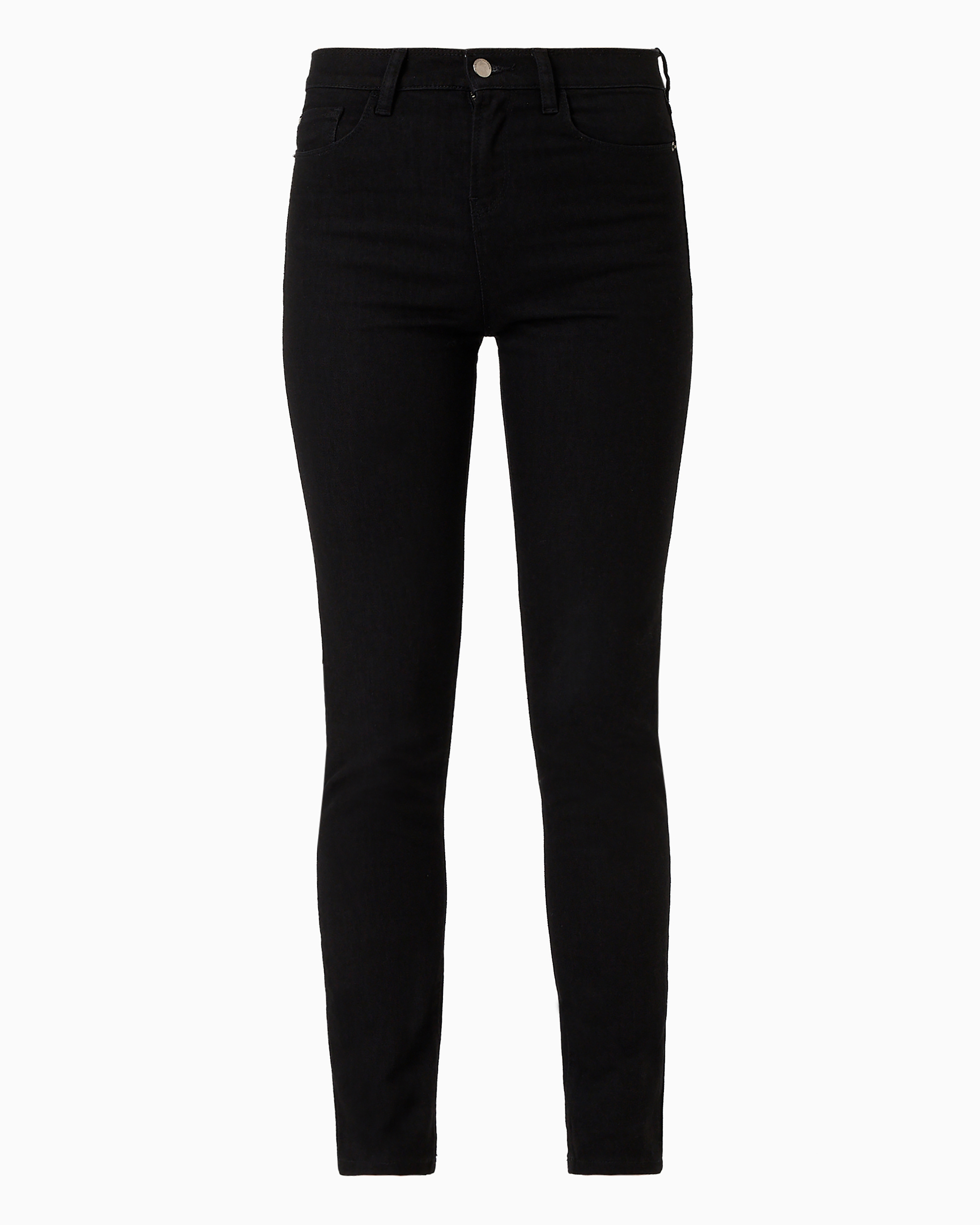 EMPORIO ARMANI J20 HIGH-WAISTED, SUPER SKINNY-LEG JEANS IN RINSED COMFORT DENIM 