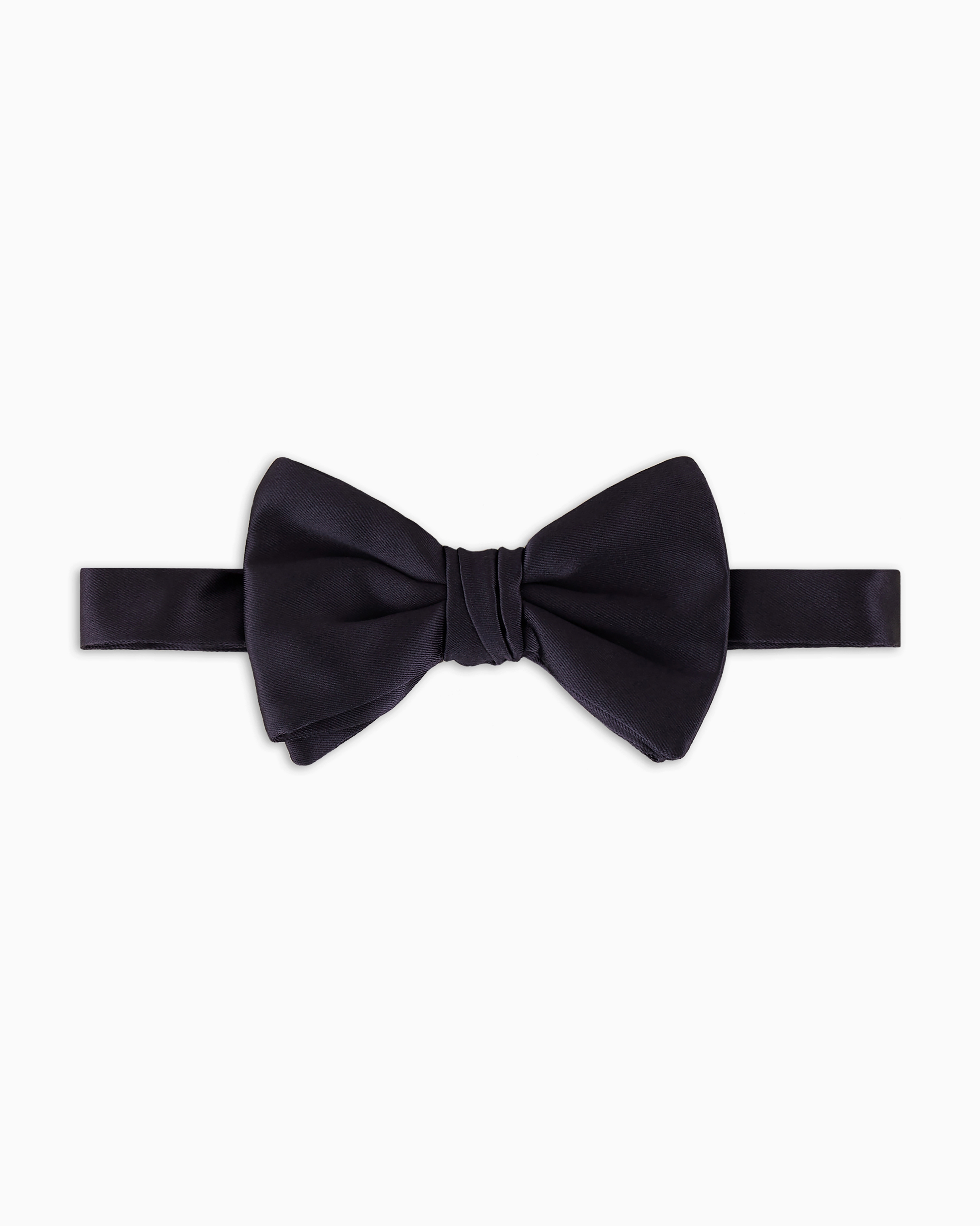 Giorgio Armani Official Store Pure Silk Bow Tie In Navy Blue