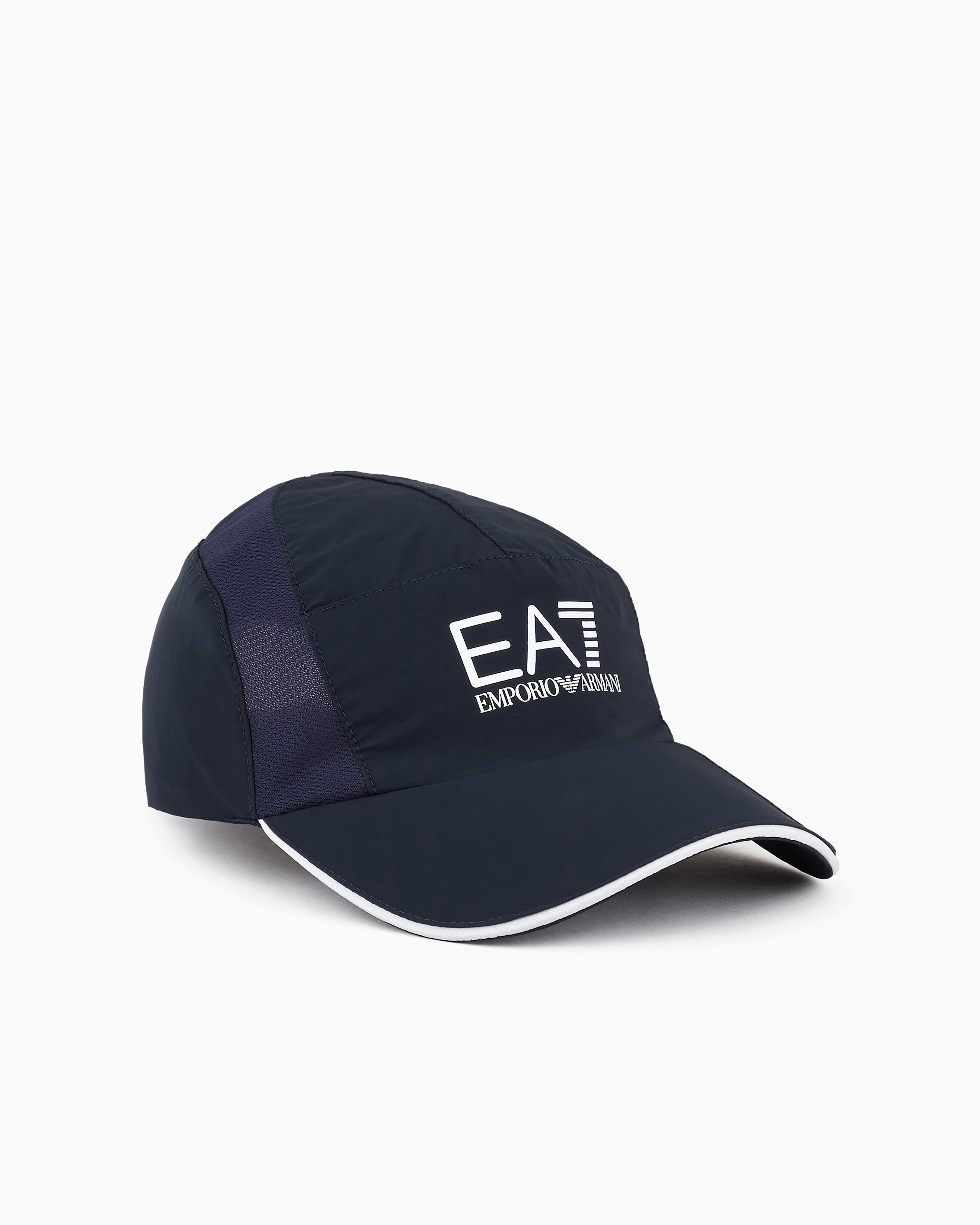 Emporio Armani Tennis Pro Boy Cotton Baseball Cap In Blue