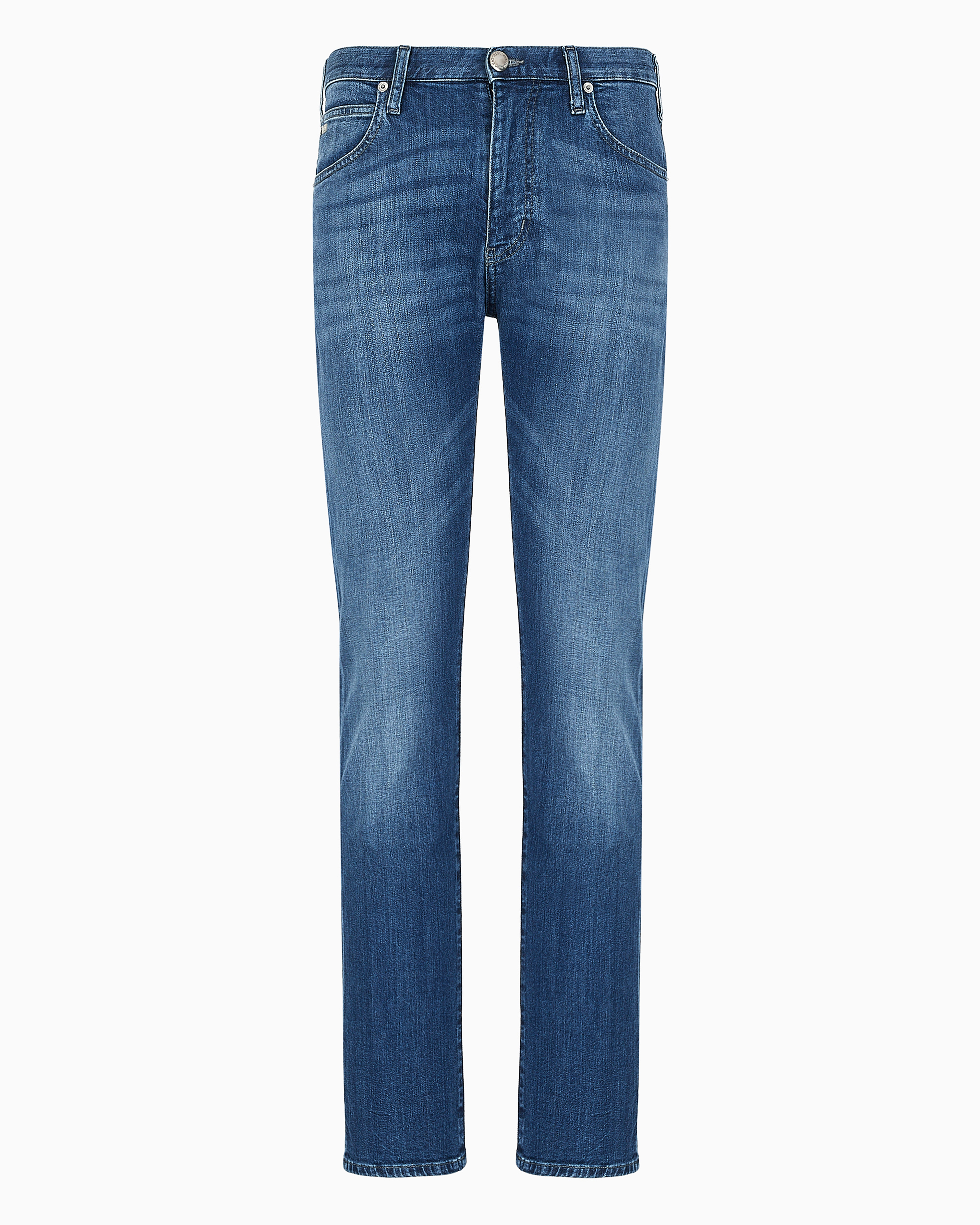 Emporio Armani J45 Regular-fit Jeans In Melange Twill Comfort Denim