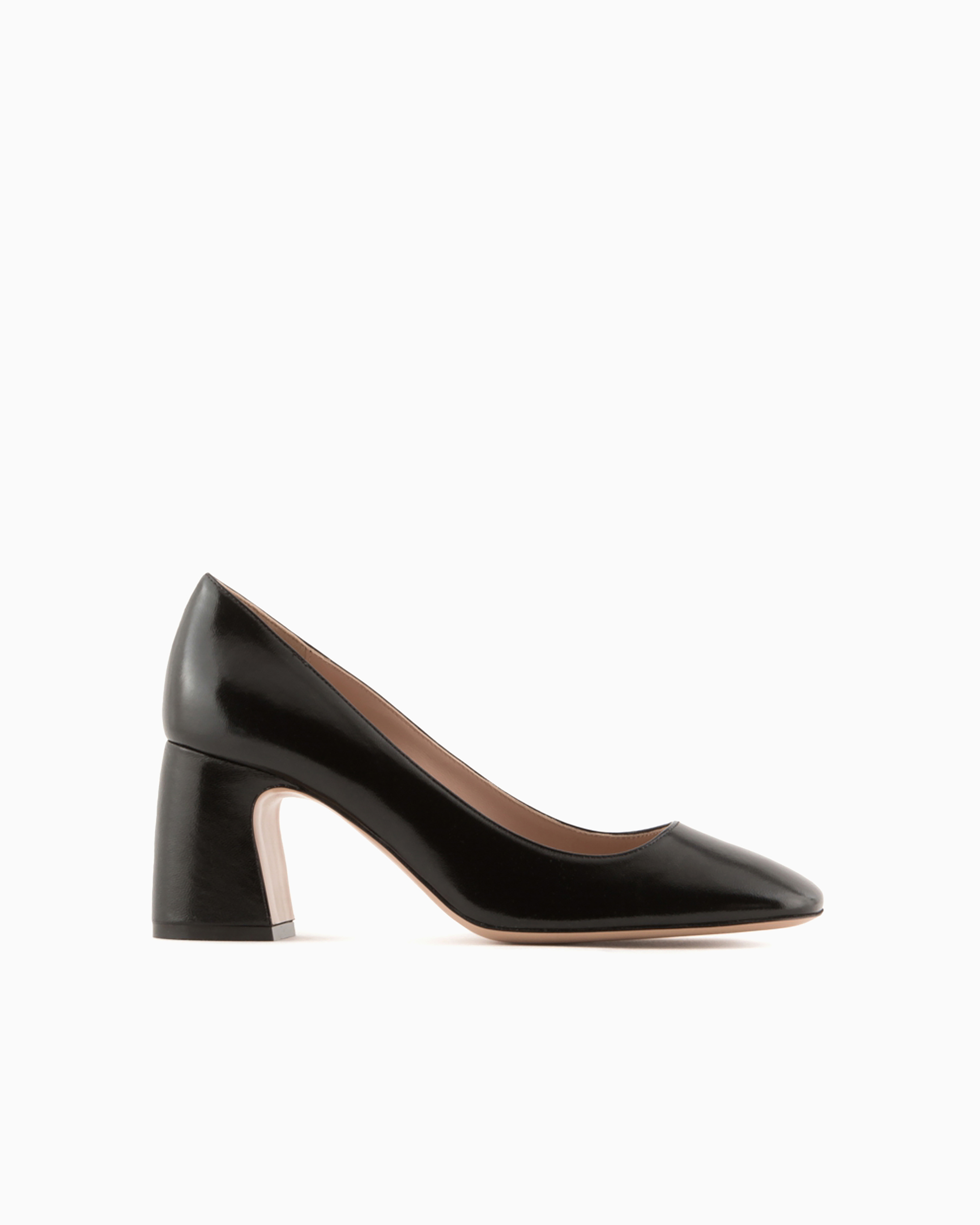 Emporio Armani Patent Leather Court Shoes In Black