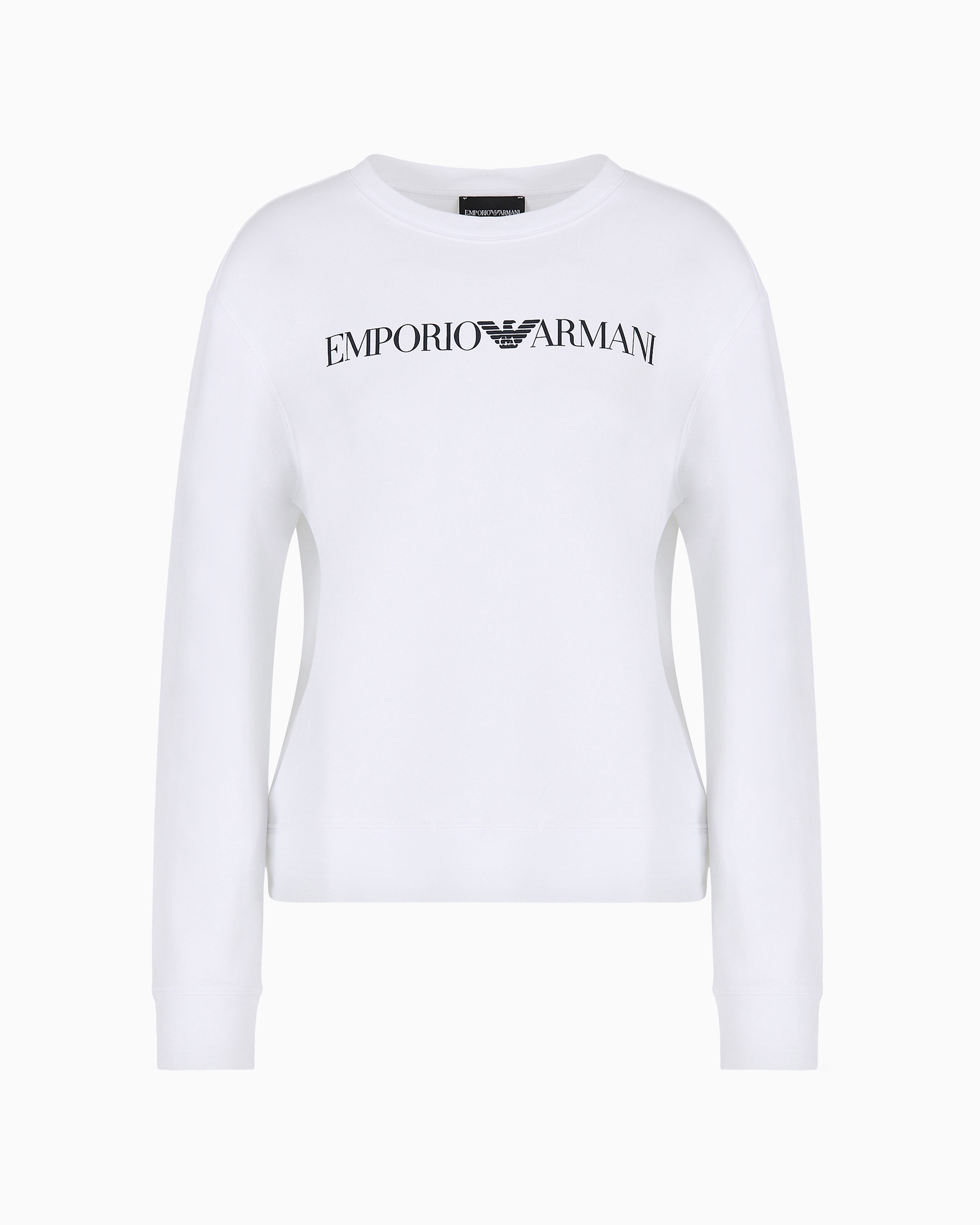 Emporio Armani Official Store Sweatshirts Ohne Kapuze In White