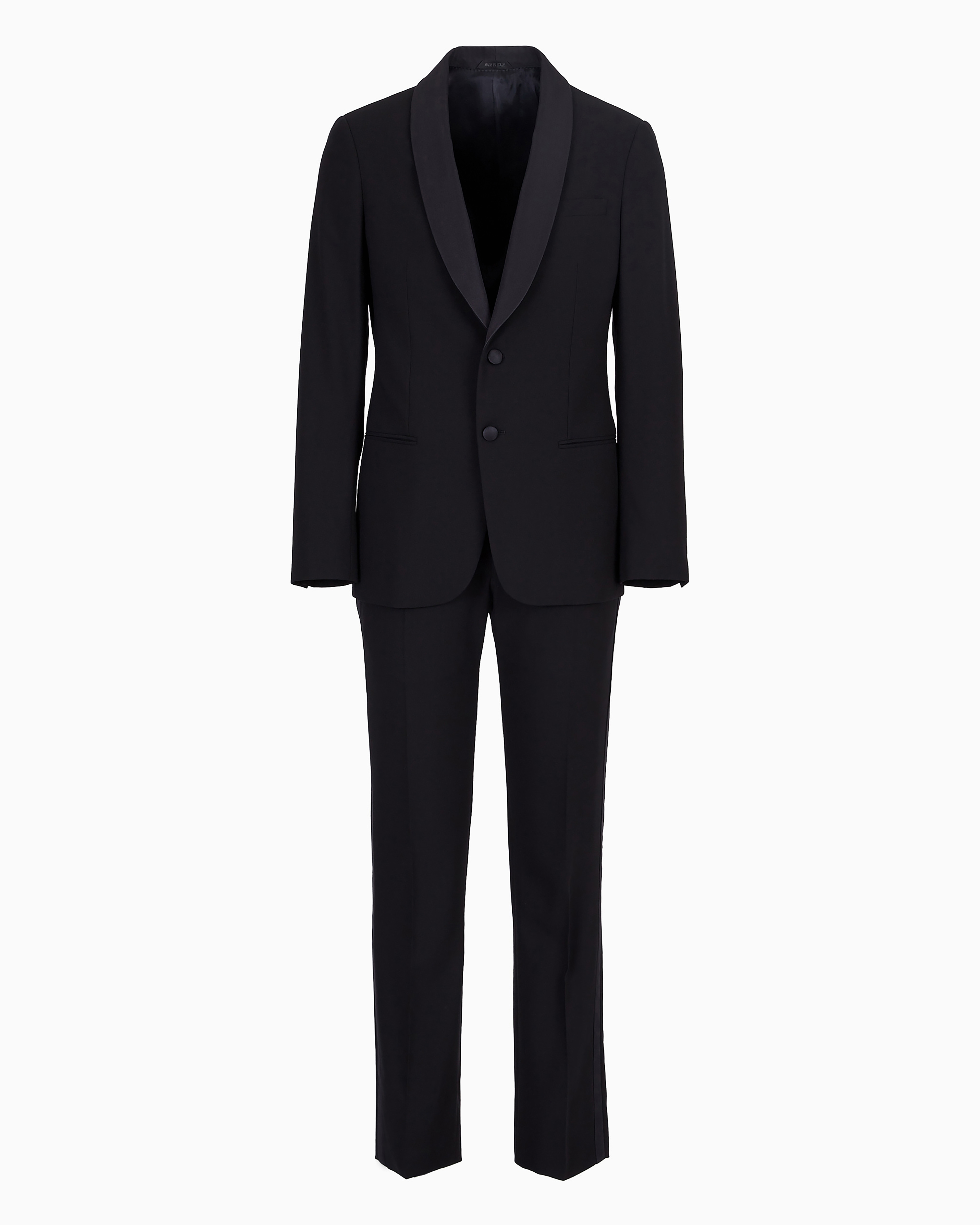 Giorgio Armani Soho Line Single-breasted Tuxedo In Wool Crêpe In Navy Blue