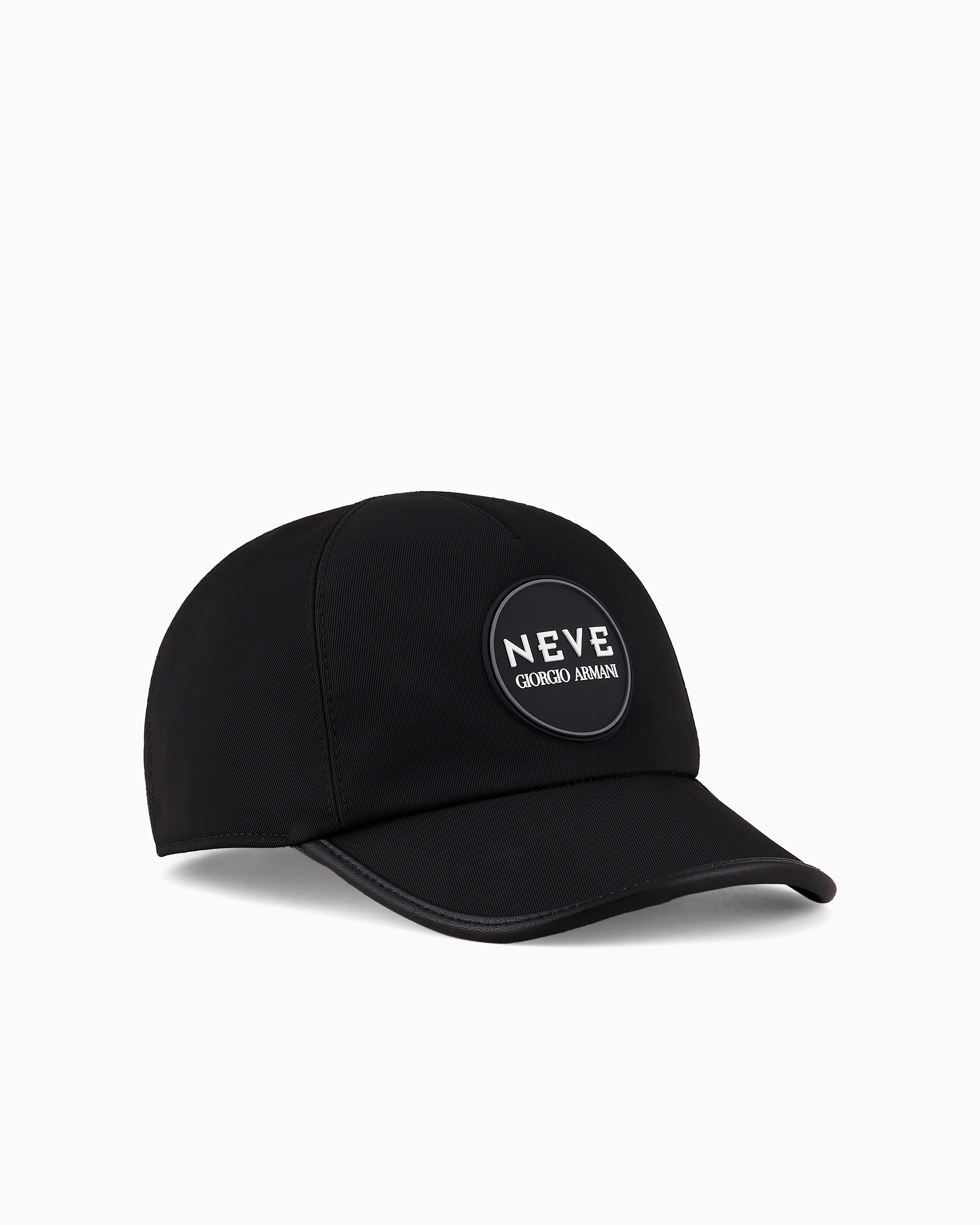 Giorgio Armani Official Store Neve Nylon Baseball Cap In Black