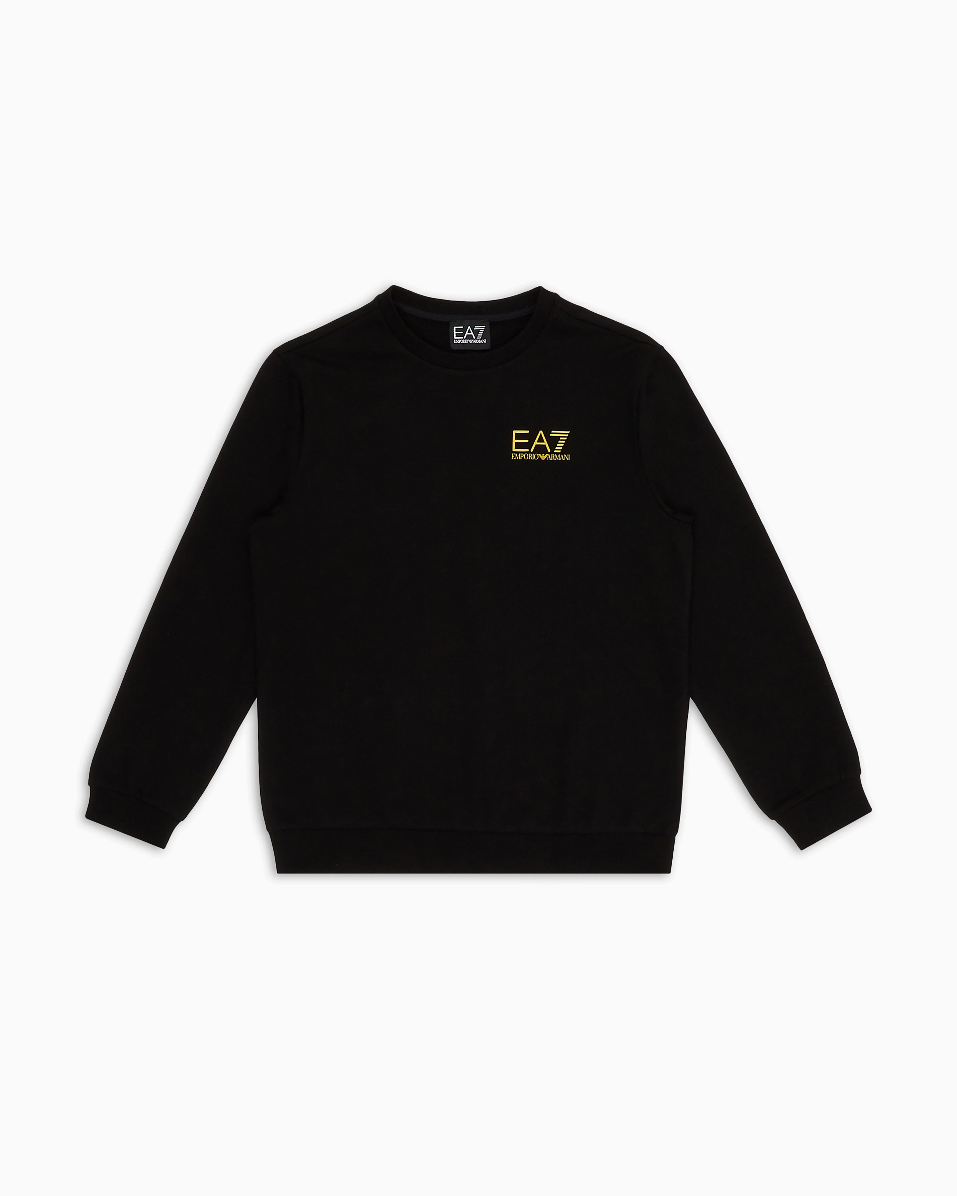 Ea7 Official Store Core Identity Boy Sweatshirt Aus Baumwolle In Black