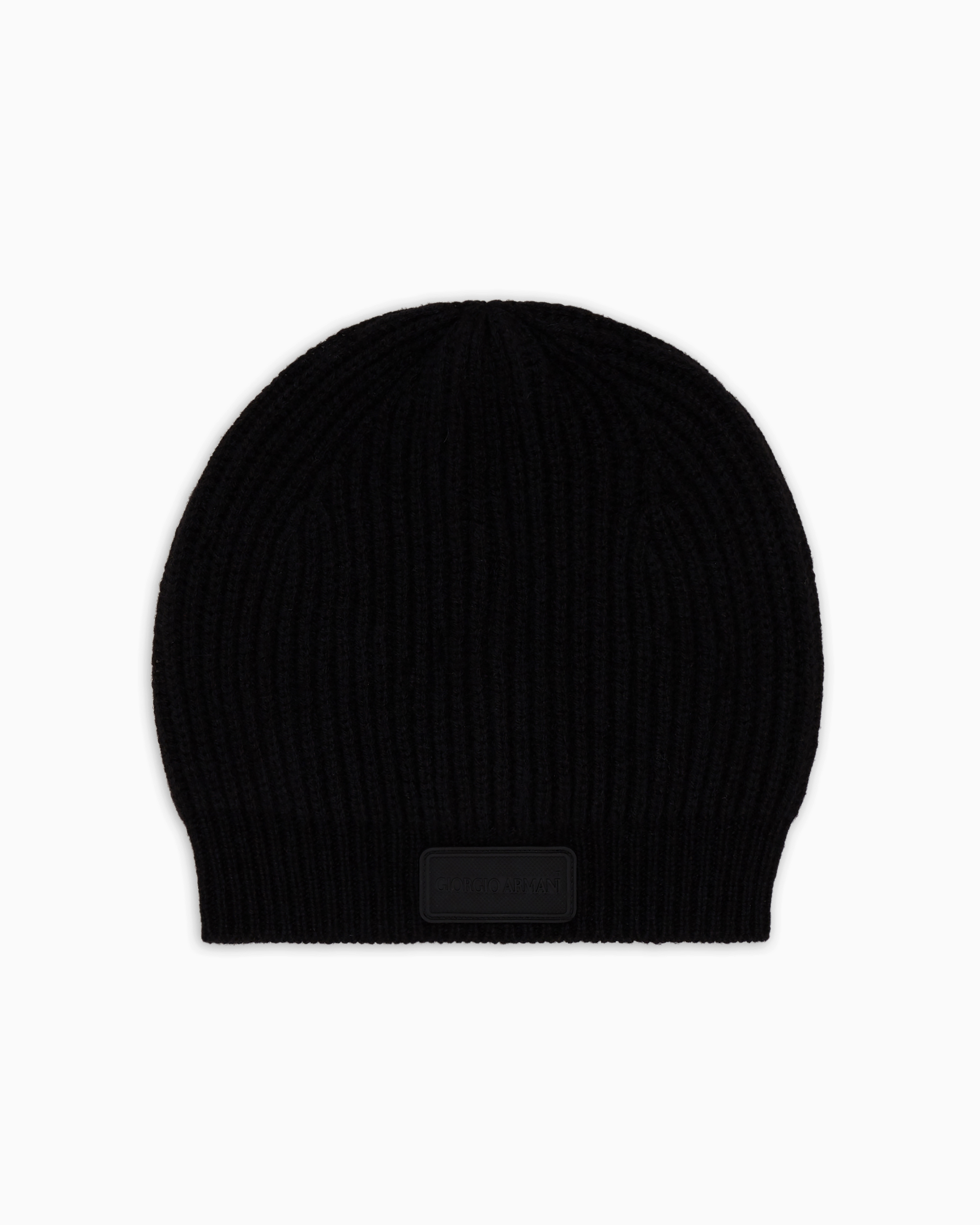 Giorgio Armani Neve Beanie Hat In Black