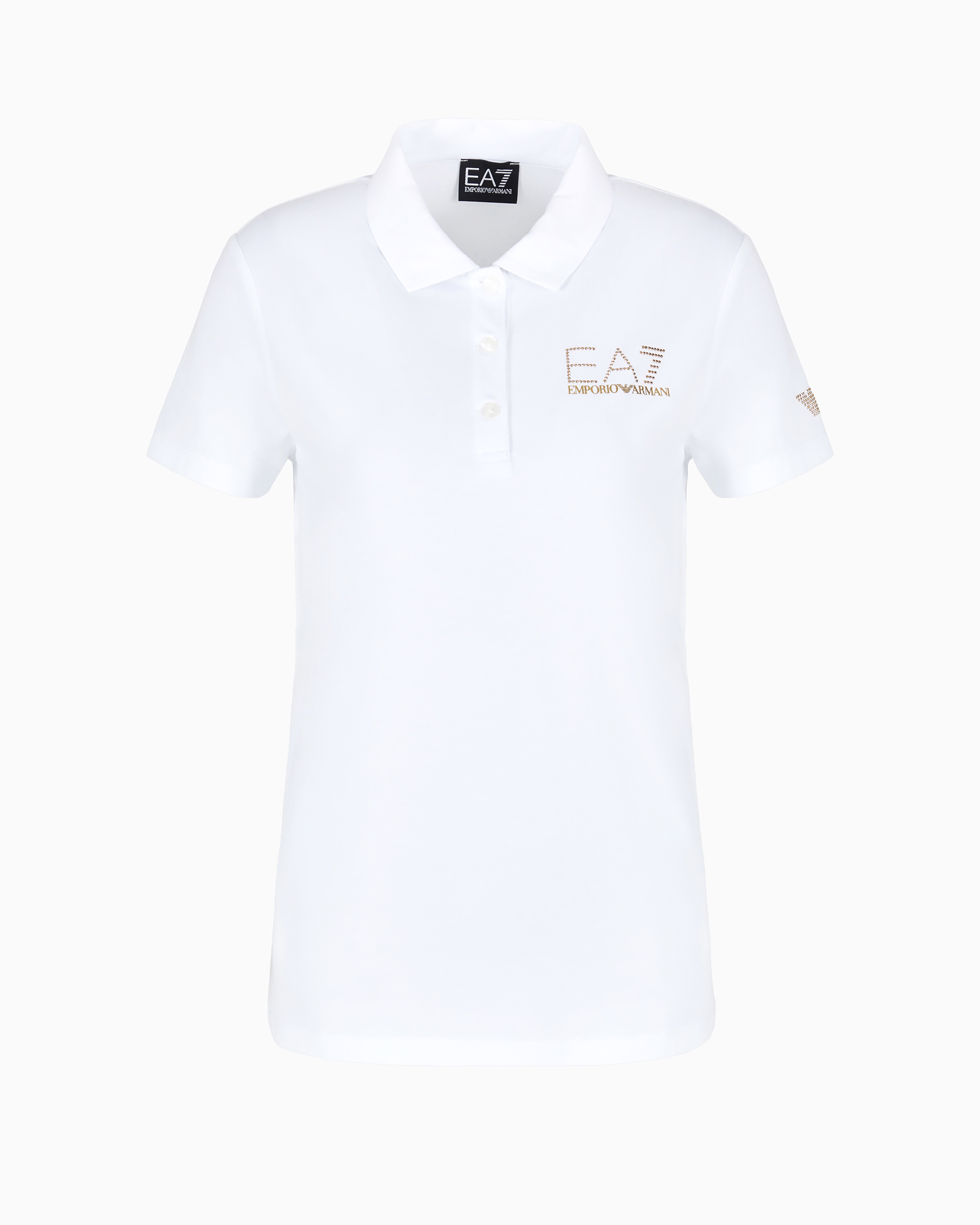 Ea7 Official Store Evolution Short-sleeved Polo Shirt In A Cotton And Modal Blend In White