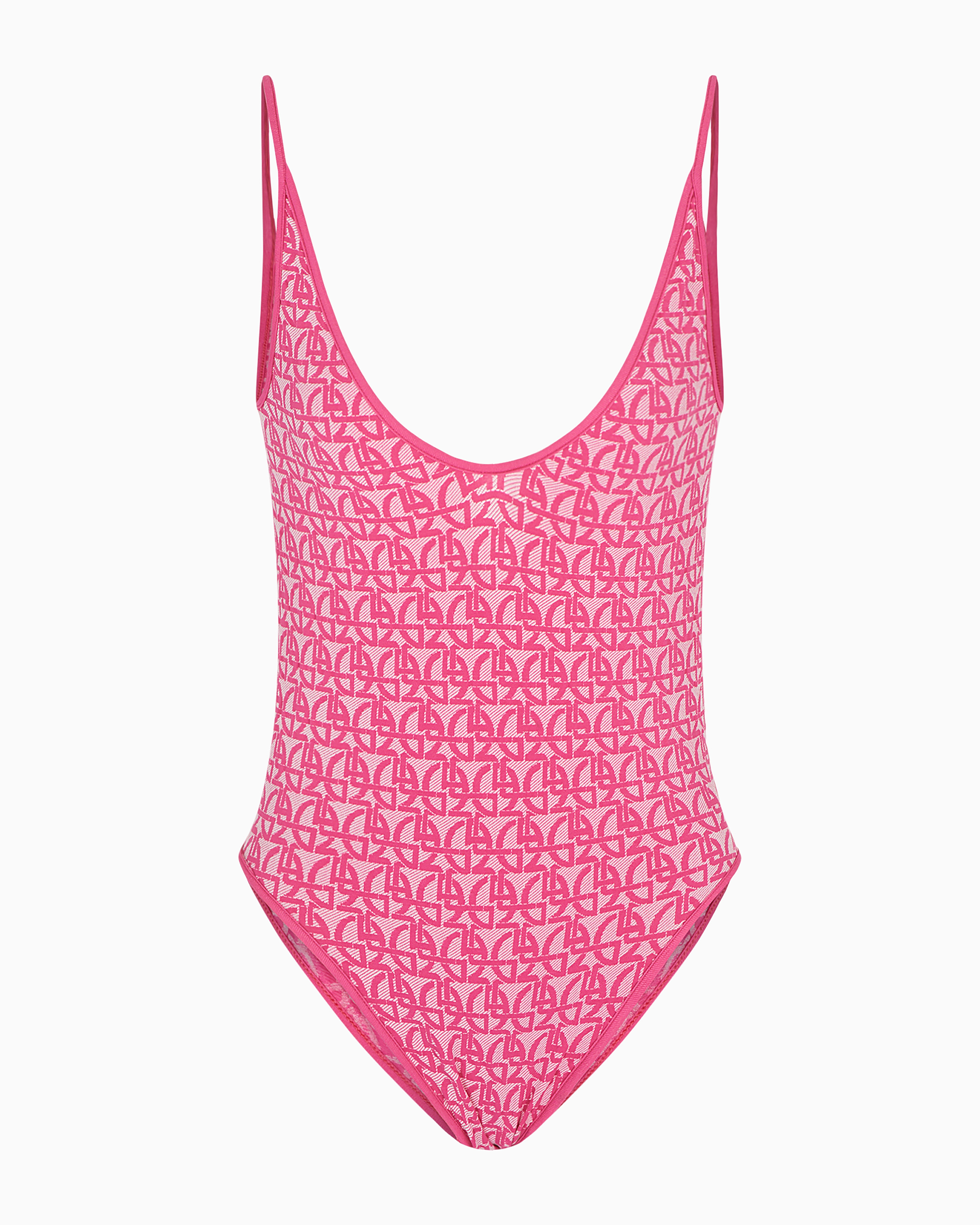 Giorgio Armani Monogram Jacquard Bodysuit In Pink