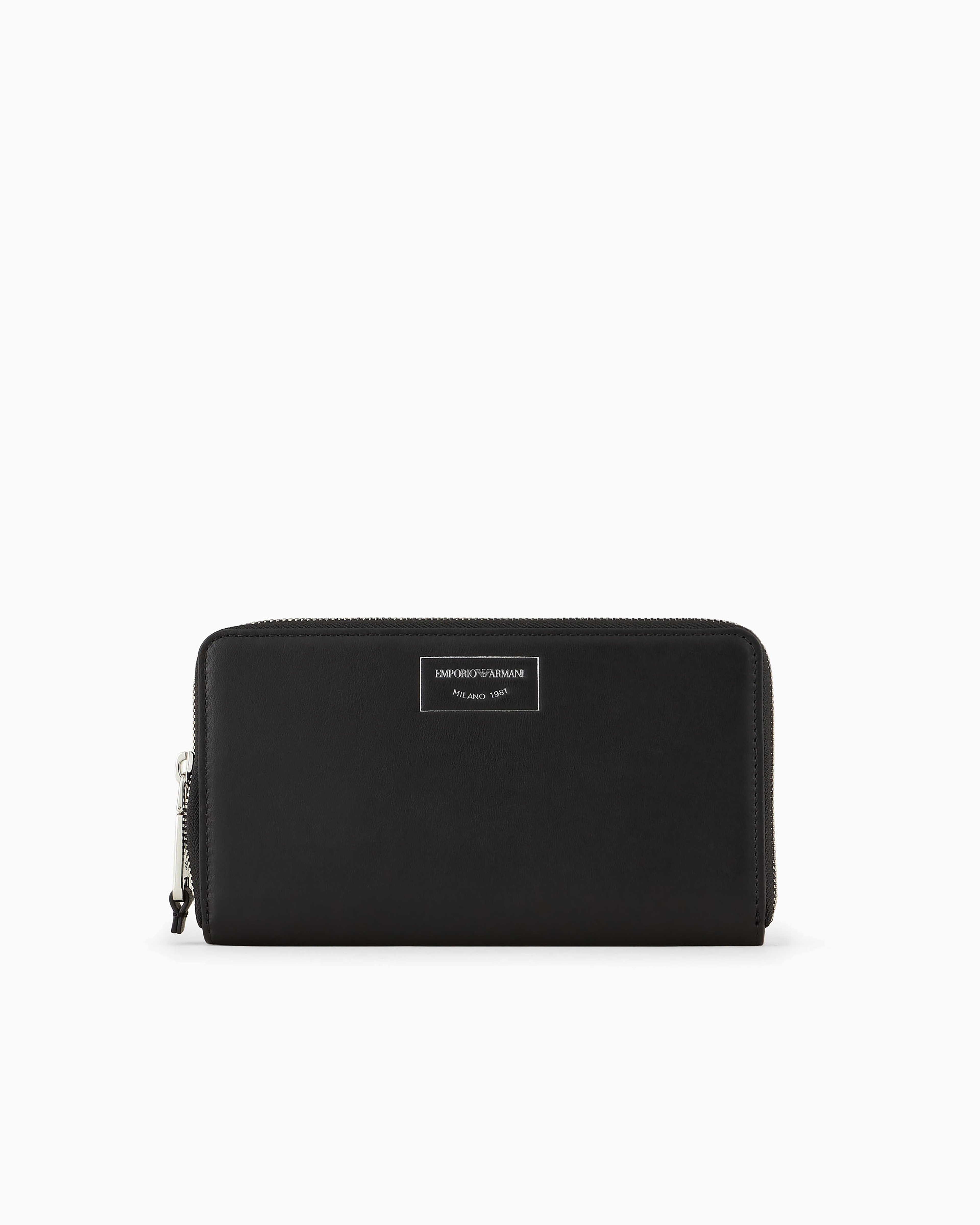 EMPORIO ARMANI ASV ZIP-AROUND WALLET IN ECOLOGICAL LEATHER 