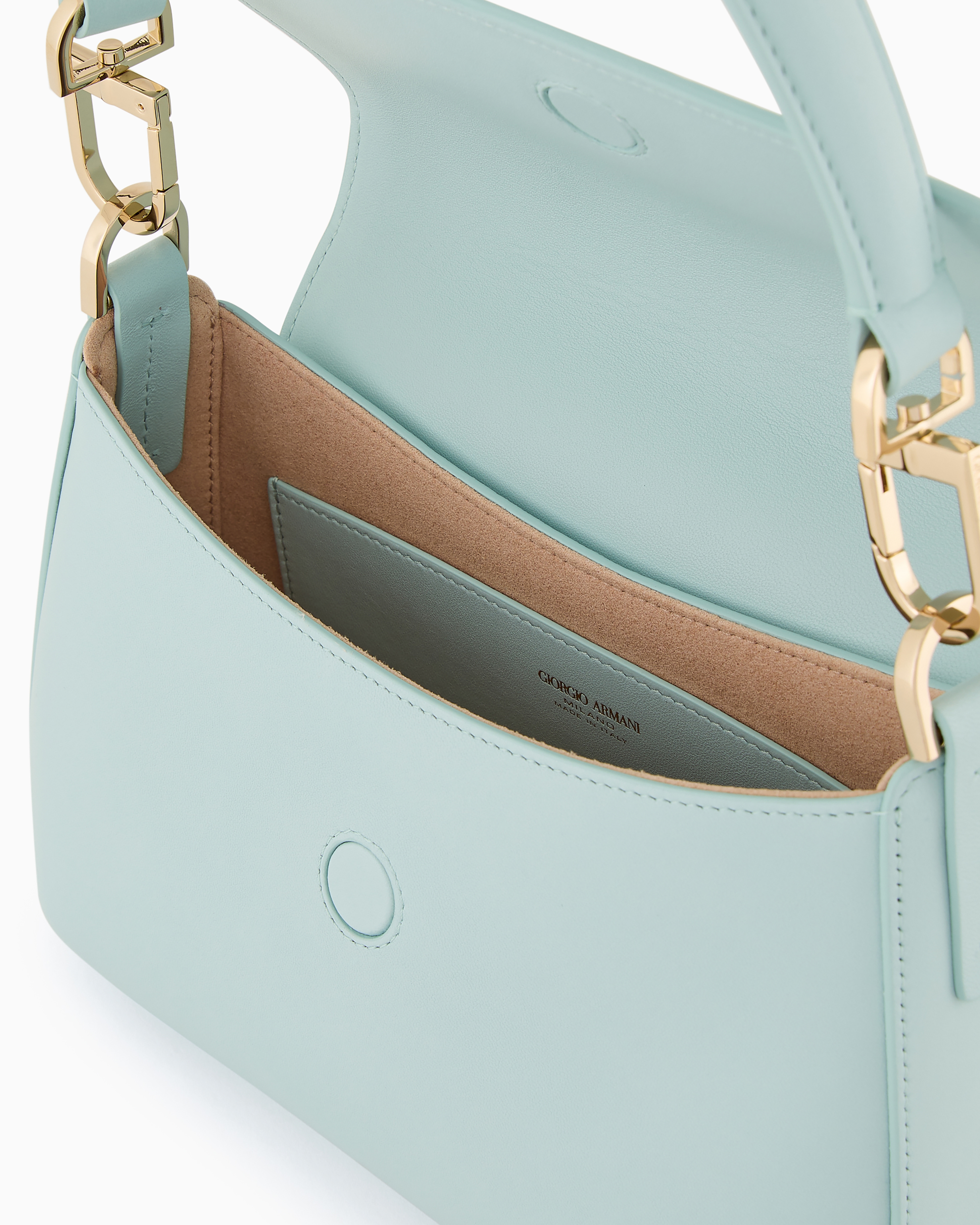 Giorgio Armani Handtasche Mit Logo-stempel In Blue