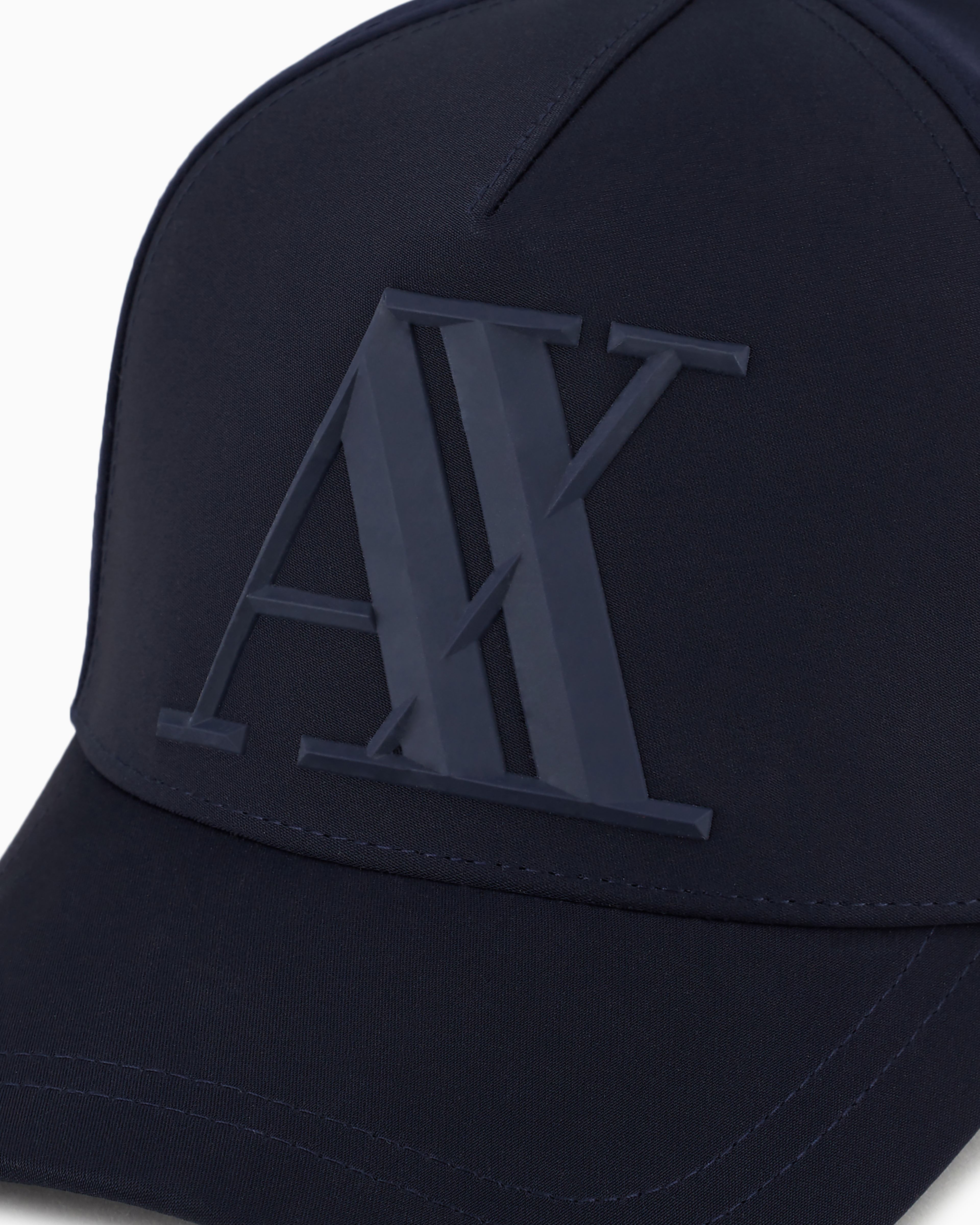 Armani Exchange Visor Cap With Logo In Navy Blue
