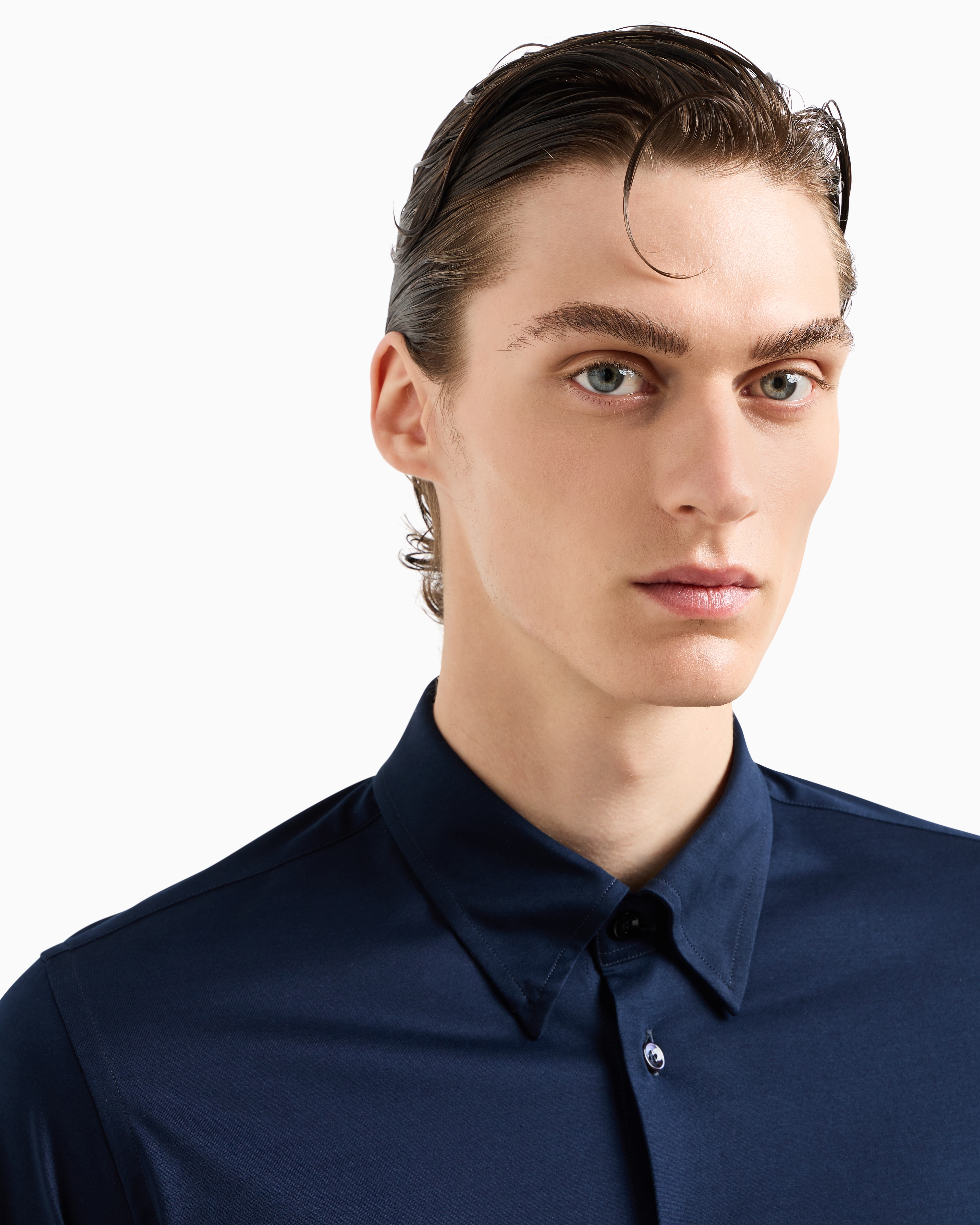 GIORGIO ARMANI ICON SLIM-FIT, COTTON JERSEY SHIRT