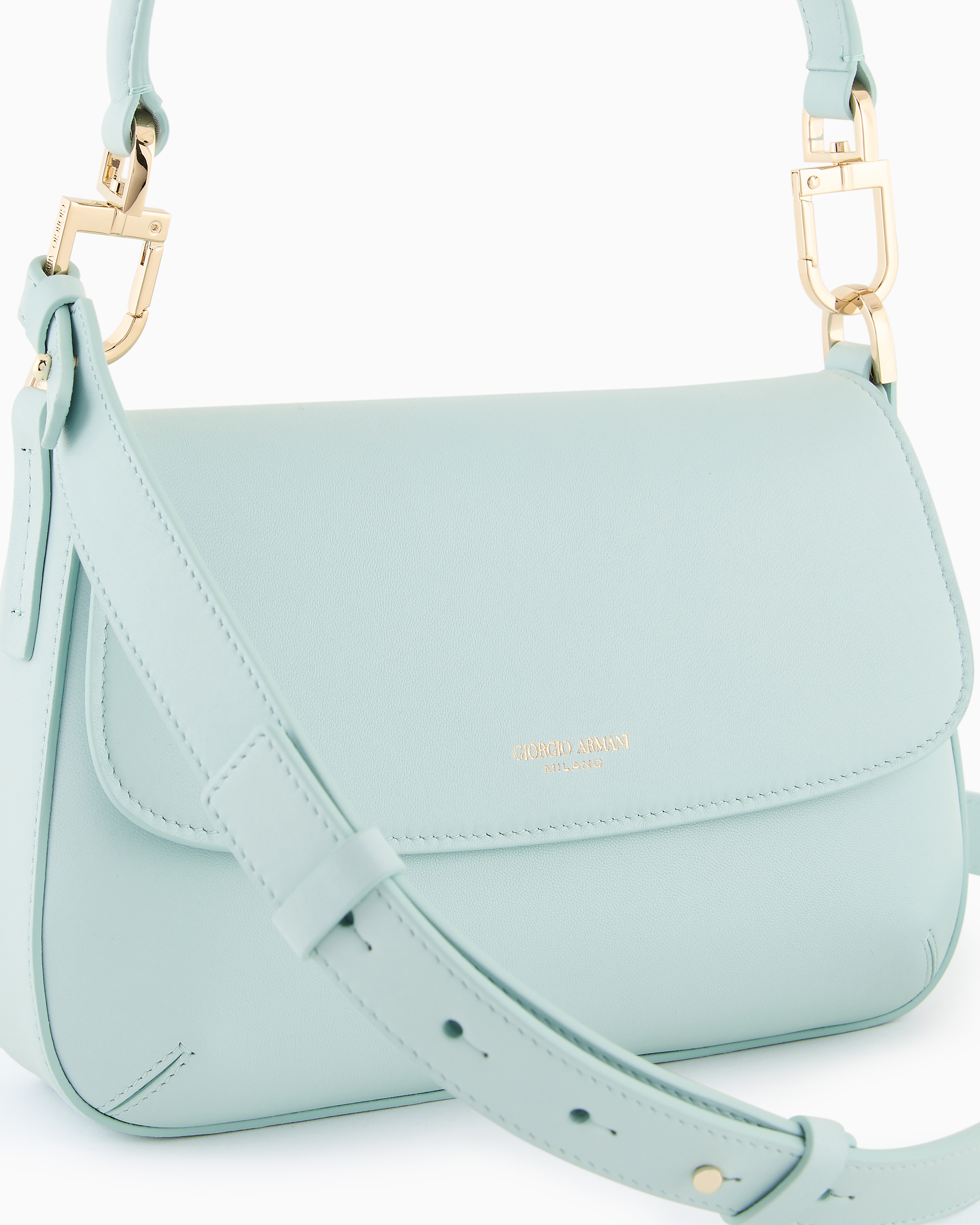 Giorgio Armani Handtasche Mit Logo-stempel In Blue