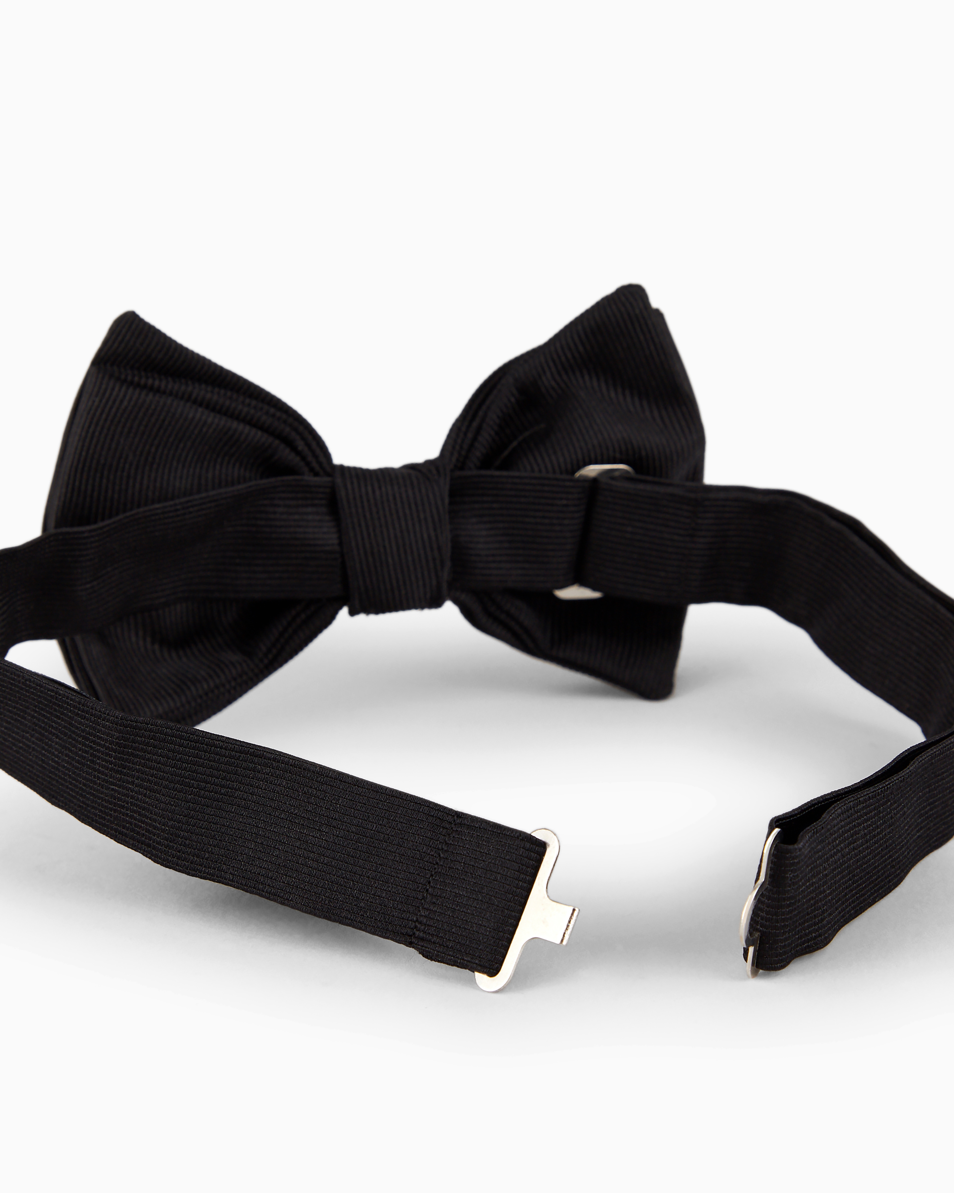 Giorgio Armani Official Store Silk Satin Bow Tie In Black