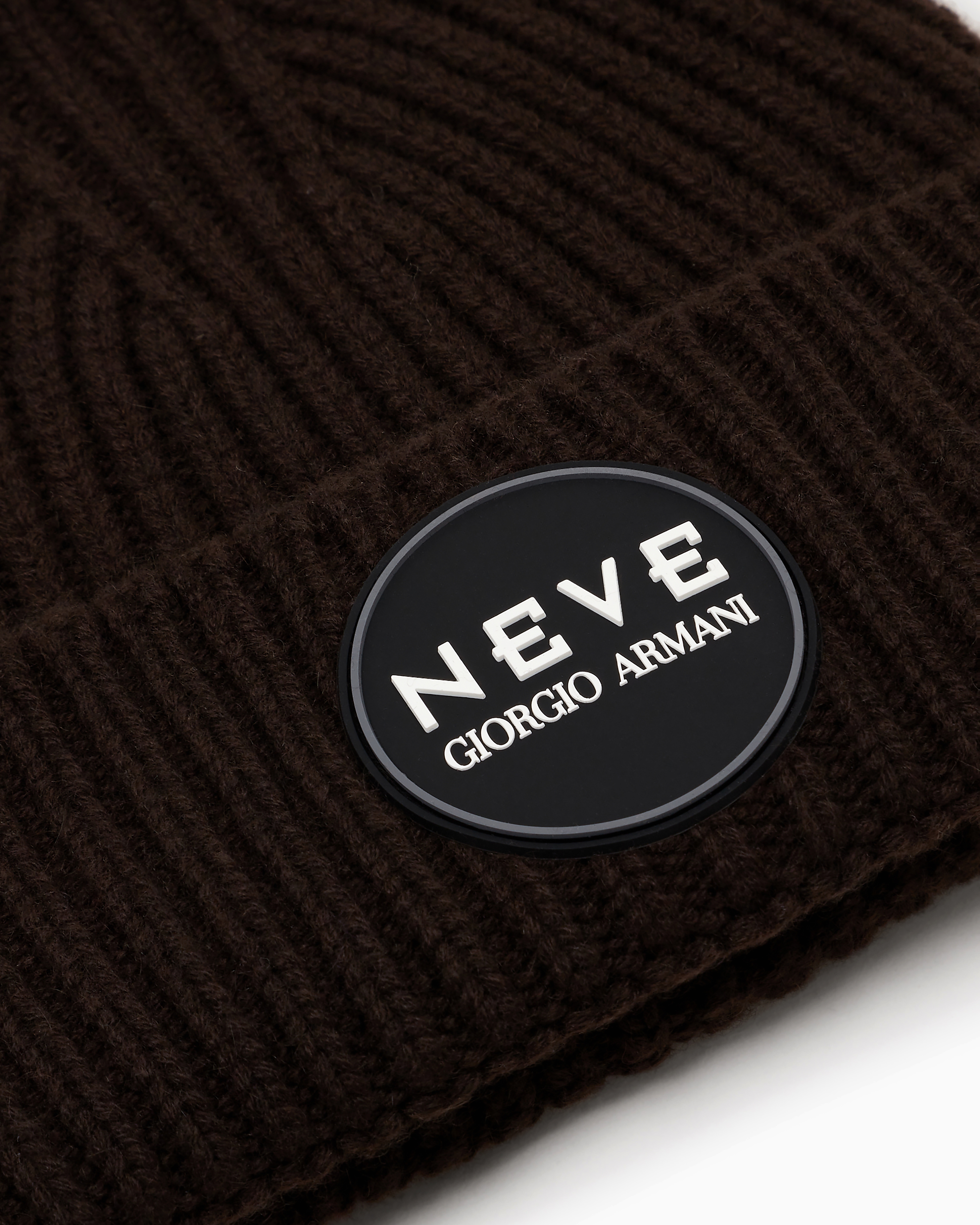Giorgio Armani Official Store Neve Cashmere Beanie In Brown
