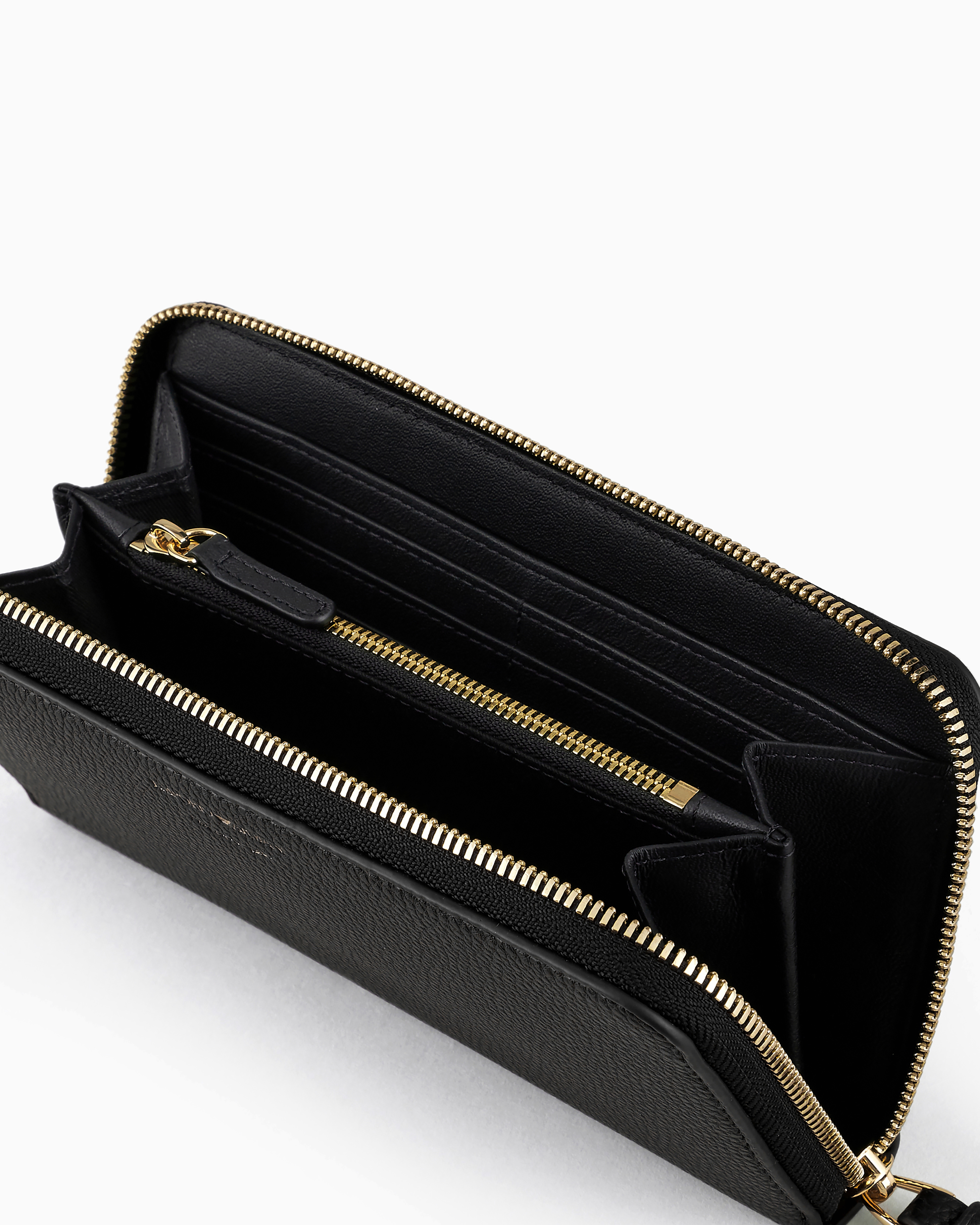 Emporio Armani Deer-print Myea Wallet With Wraparound Zip In Black