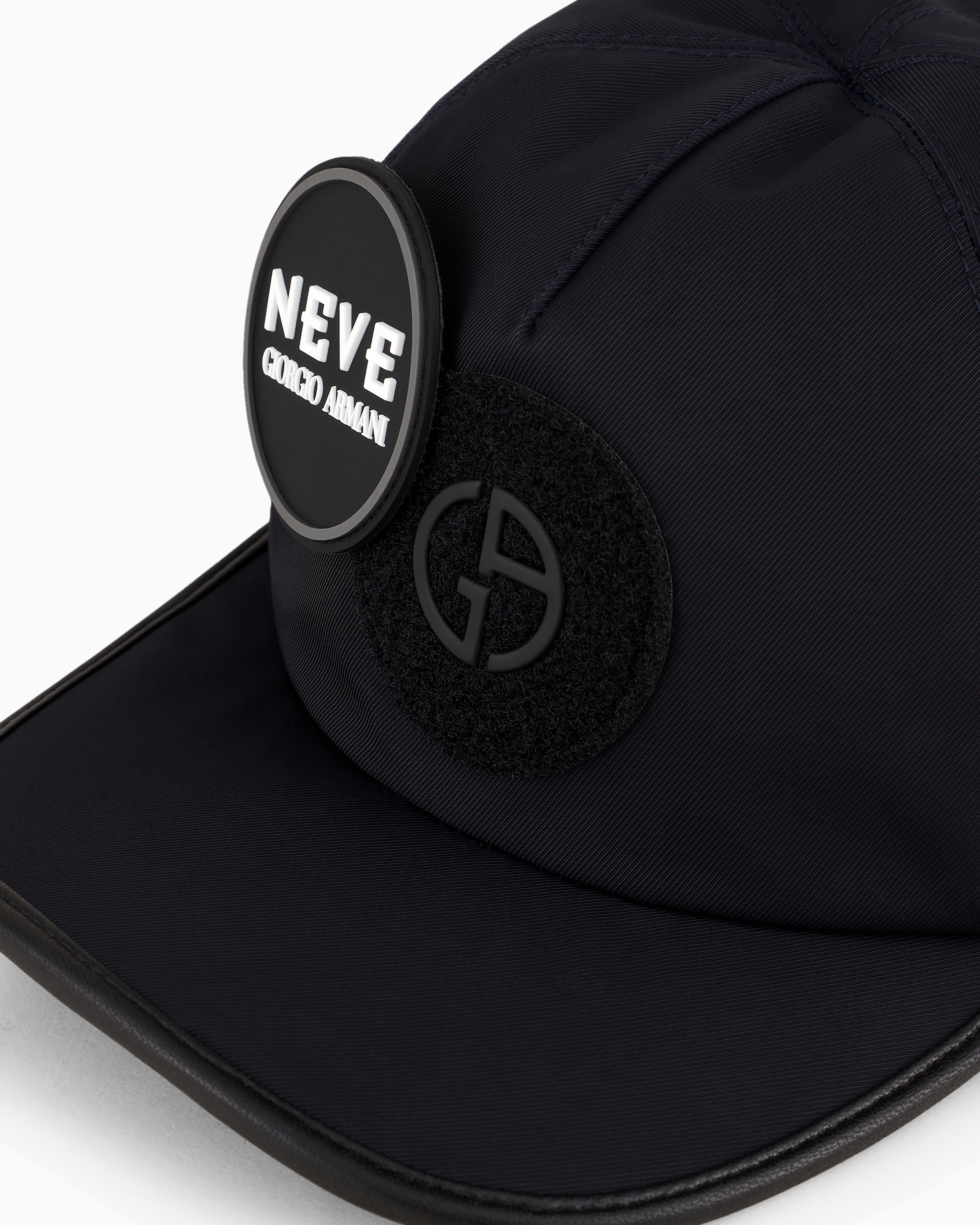 Giorgio Armani Neve Technical Nylon Baseball Cap In Blue