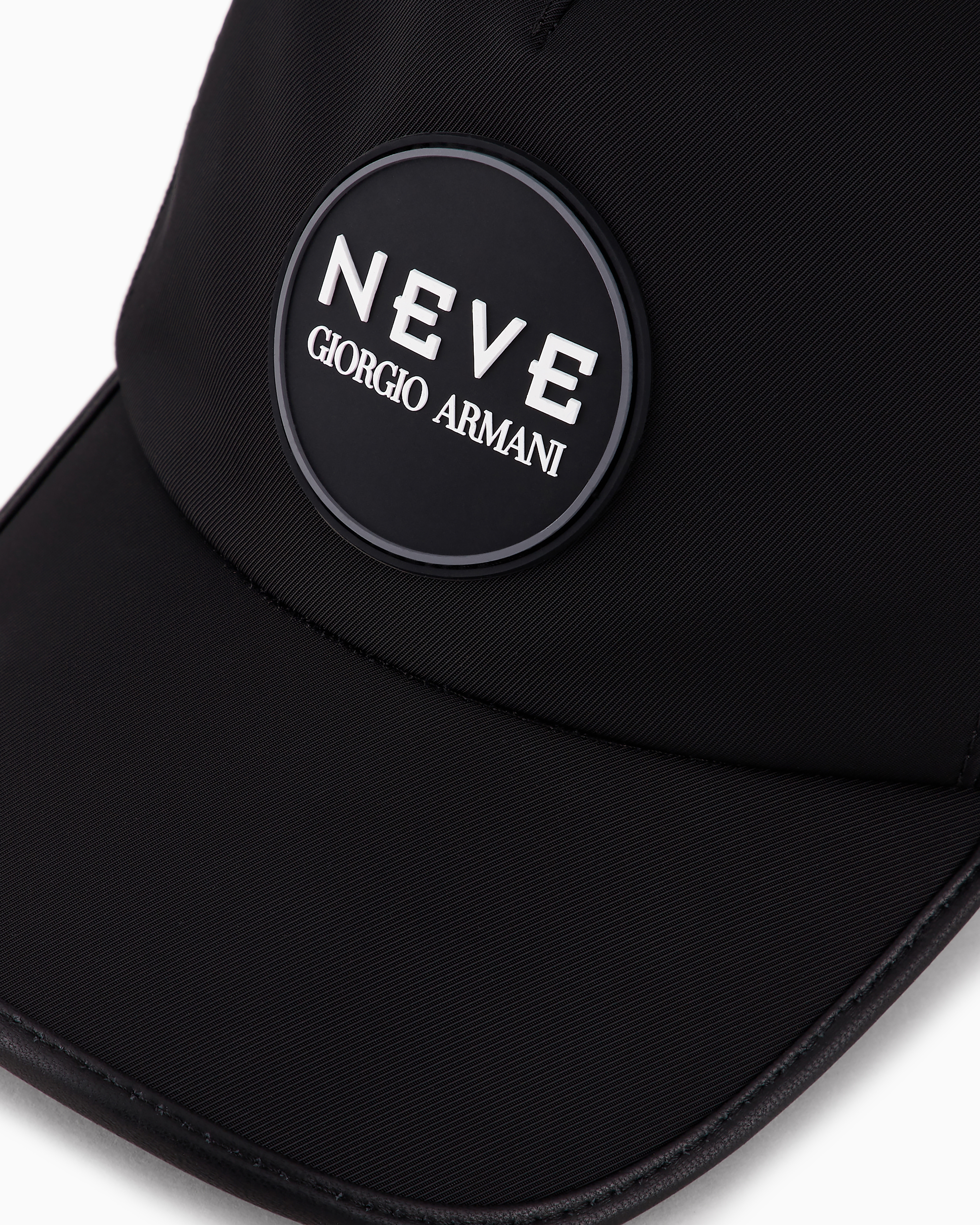 Giorgio Armani Official Store Neve Nylon Baseball Cap In Black