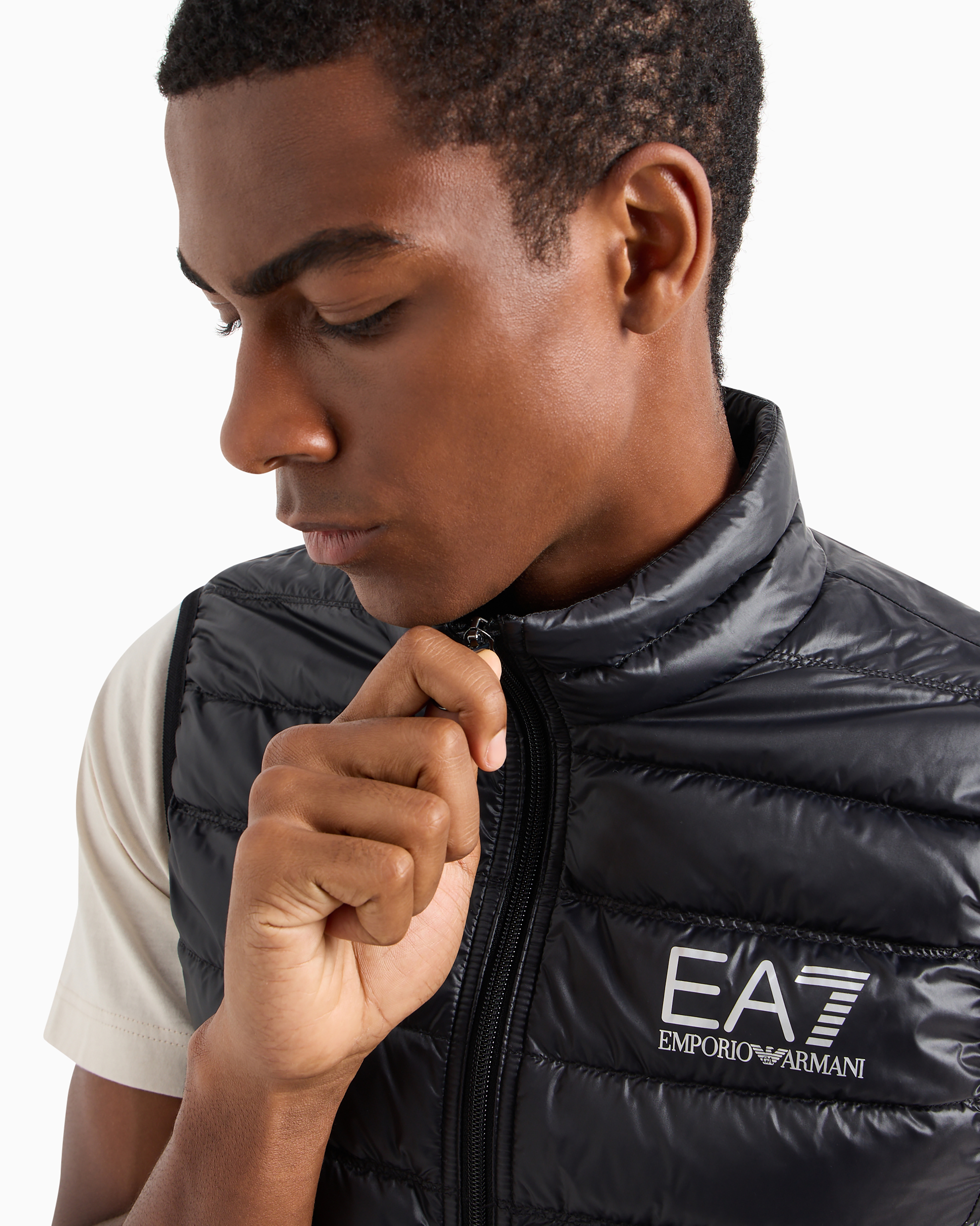 Ea7 Packable Core Identity Gilet In Black