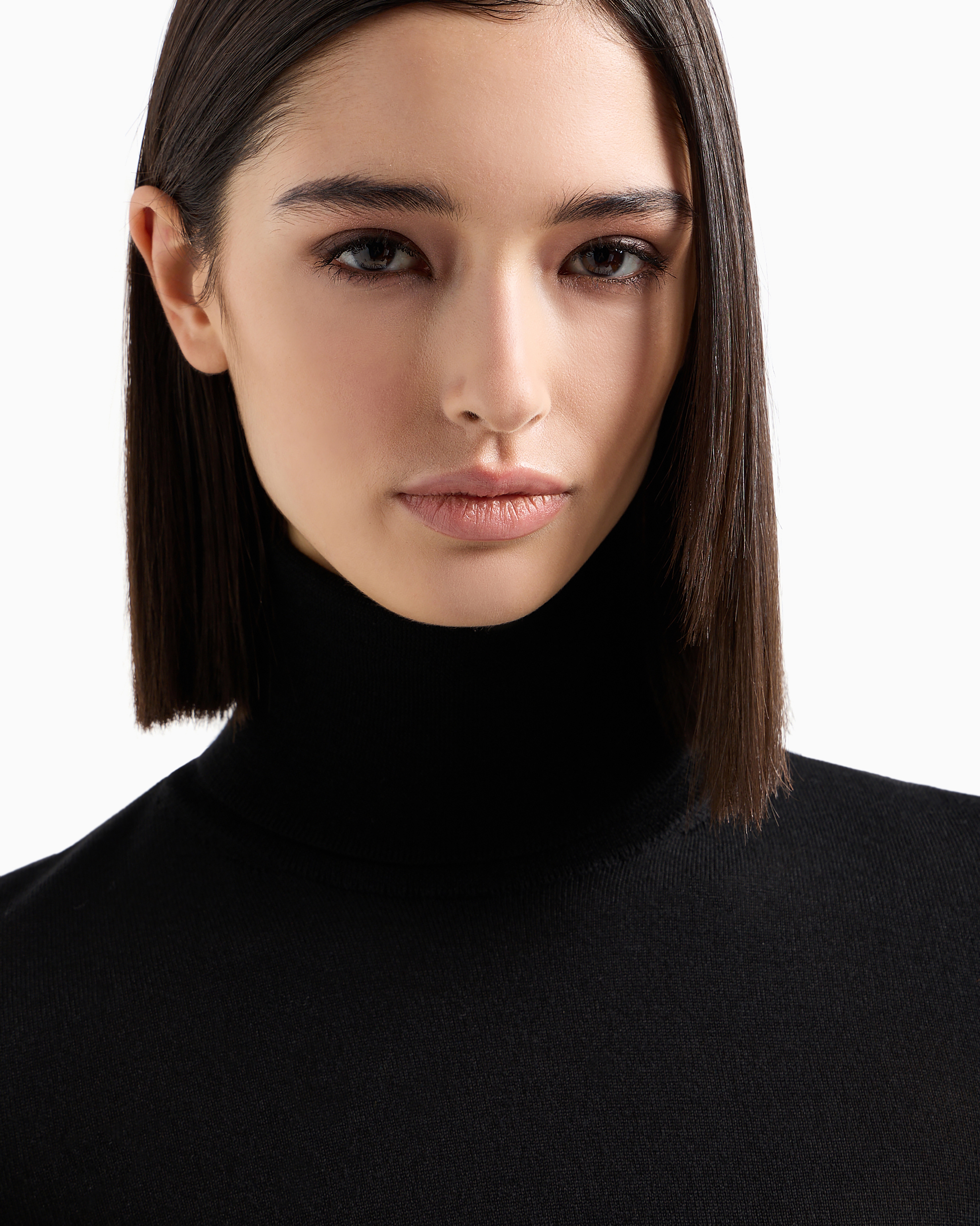 Emporio Armani Official Store Pure Virgin-wool Rollneck In Black