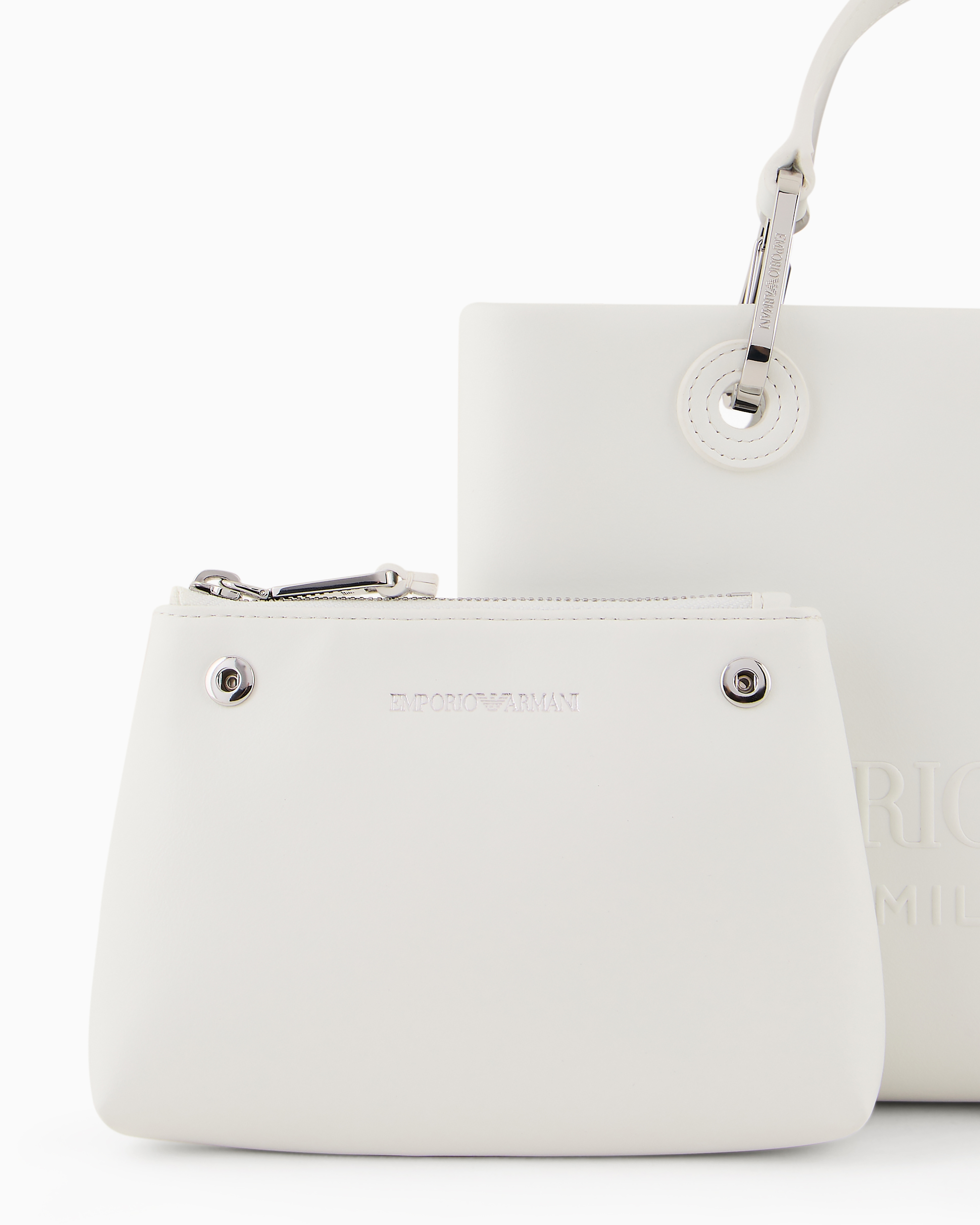 Small MyEA shopper bag with oversized embossed logo Emporio Armani