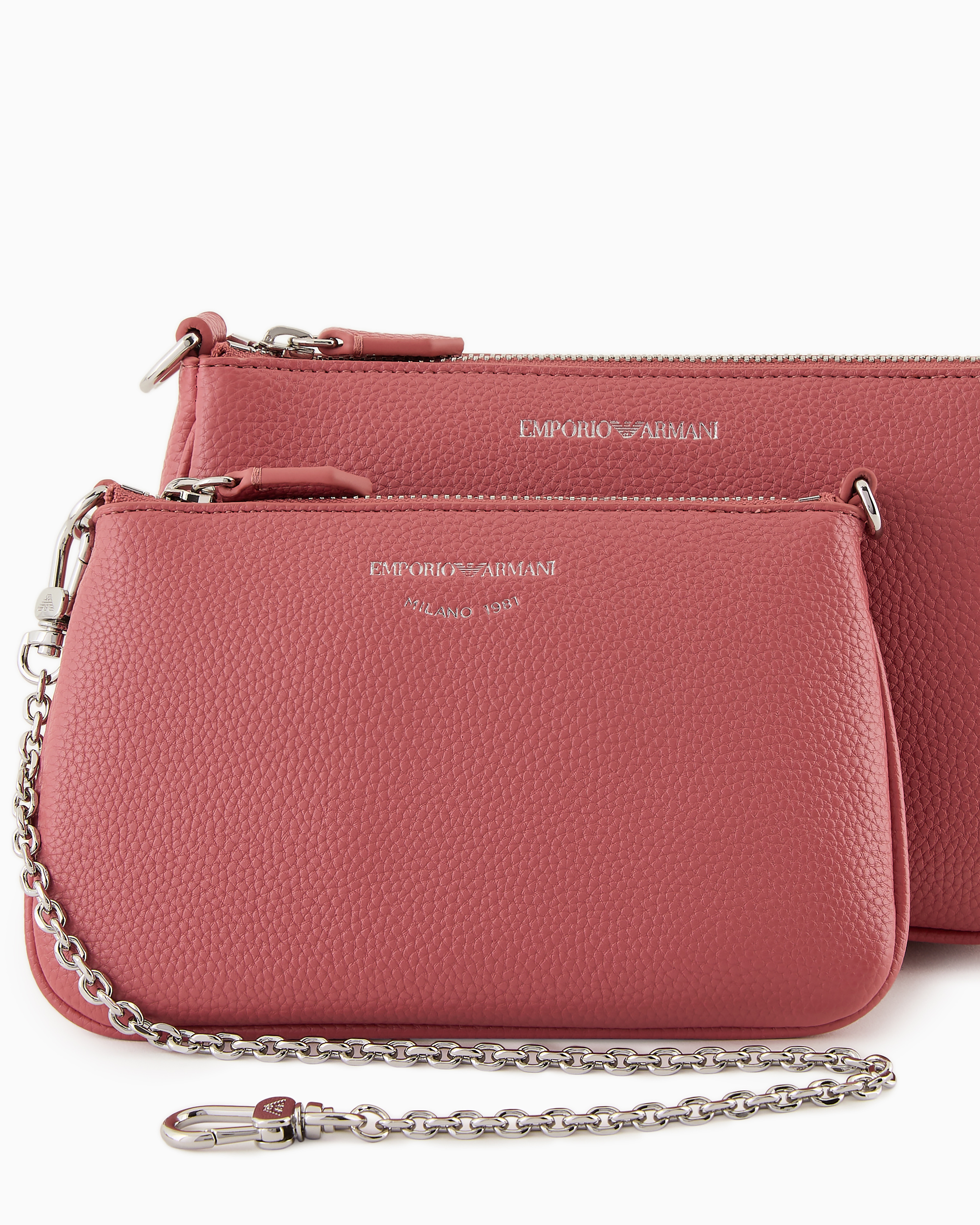 ショルダーバッグ・ポシェット EMPORIO ARMANI Women Messenger Bags Y3D165YFO5E80700 Pink Deer-print camera case with shoulder strap | Emporio Armani