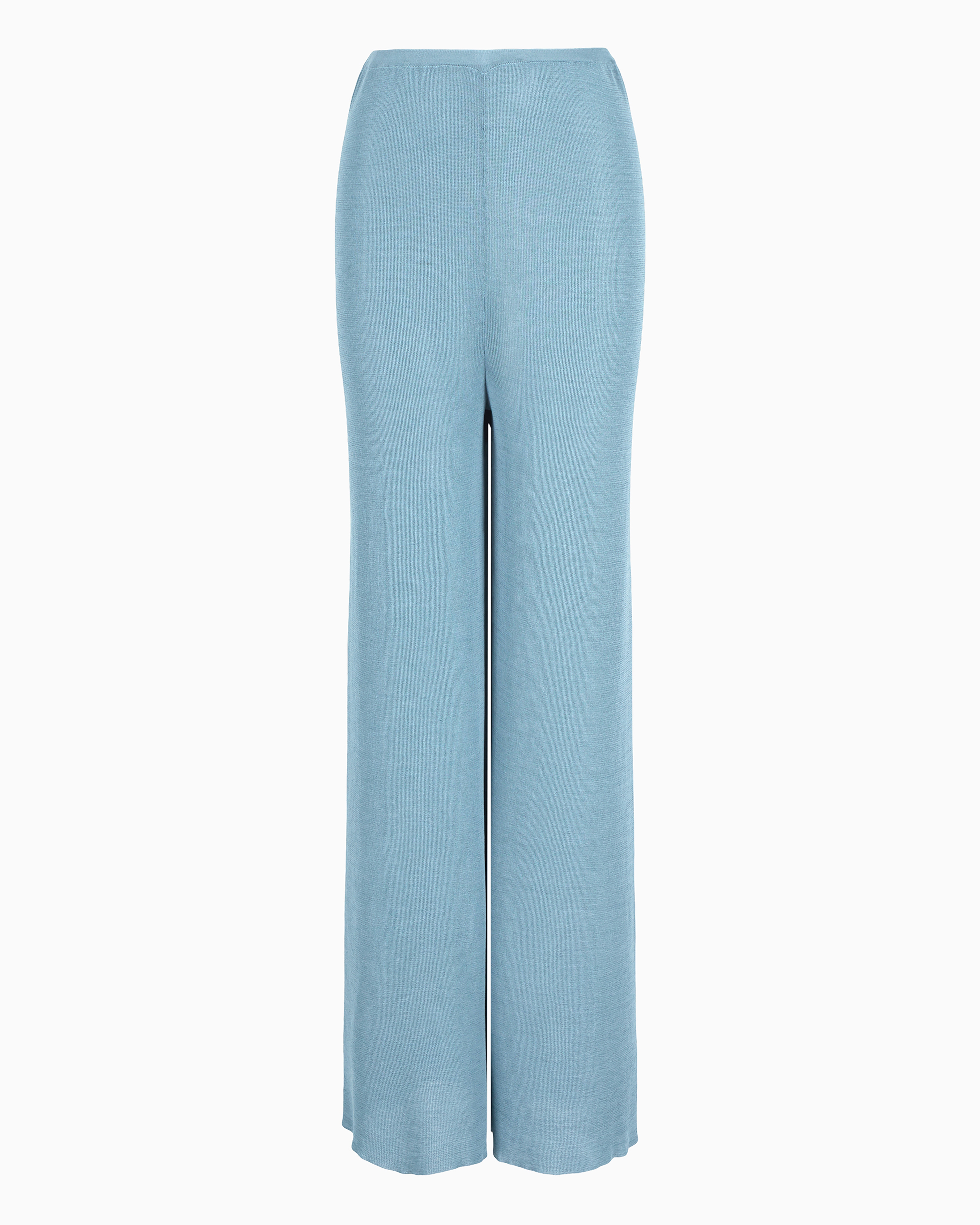 Giorgio Armani Official Store Hose Aus Viskose-strick-mischung In Blau