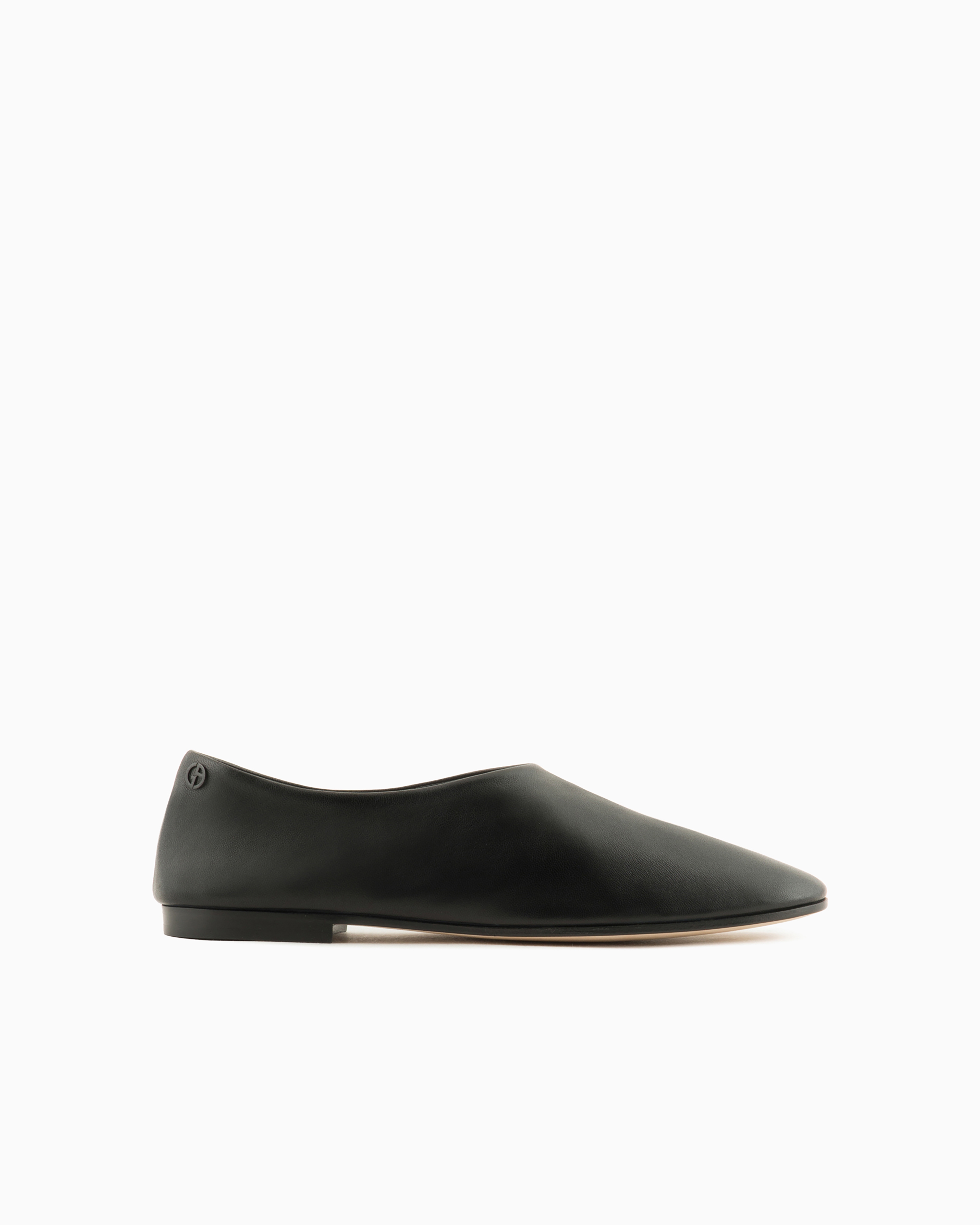 Giorgio Armani Official Store Slip-ons Aus Nappa In Black