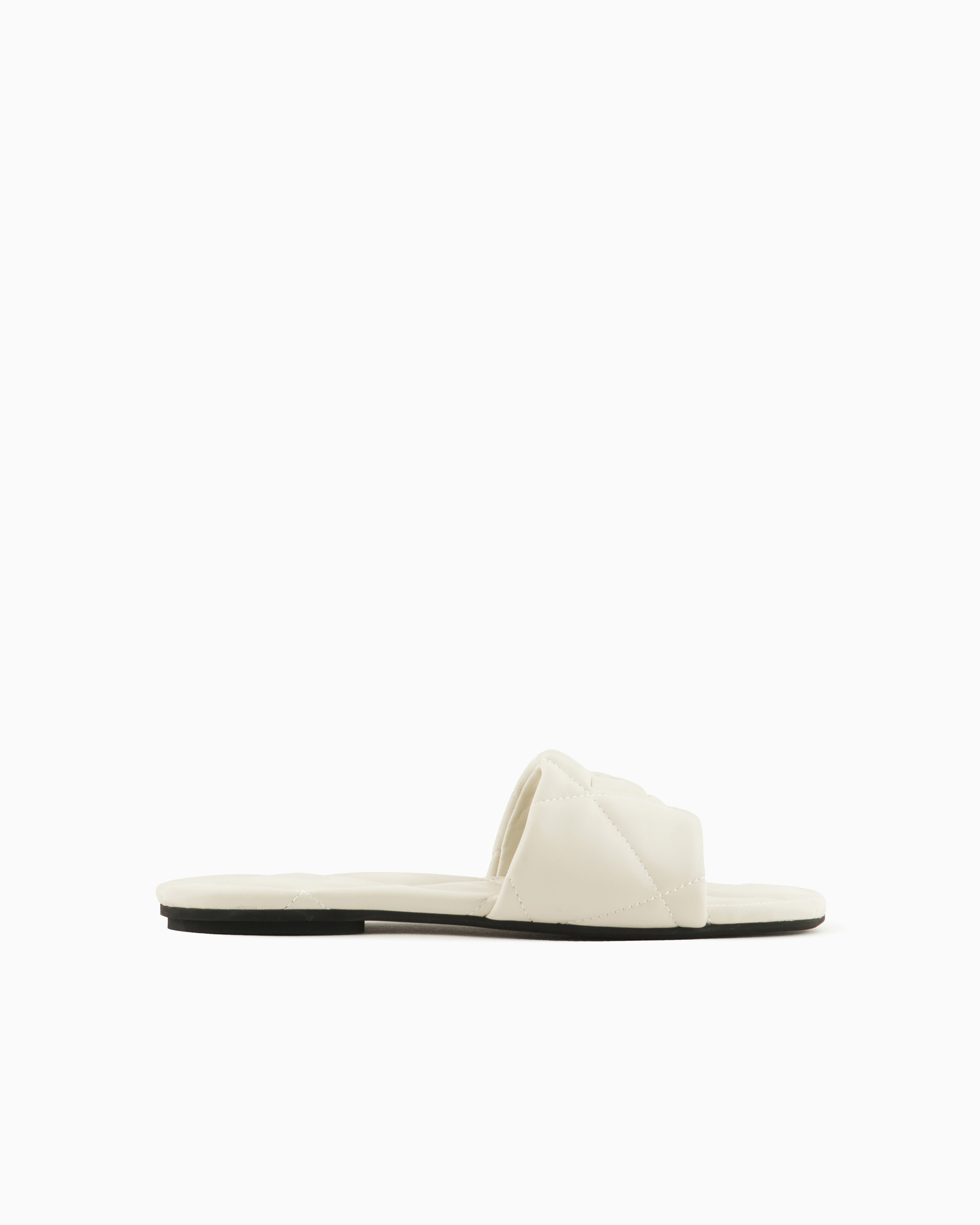 Emporio Armani Flat Sandals Woman Color Ivory In White