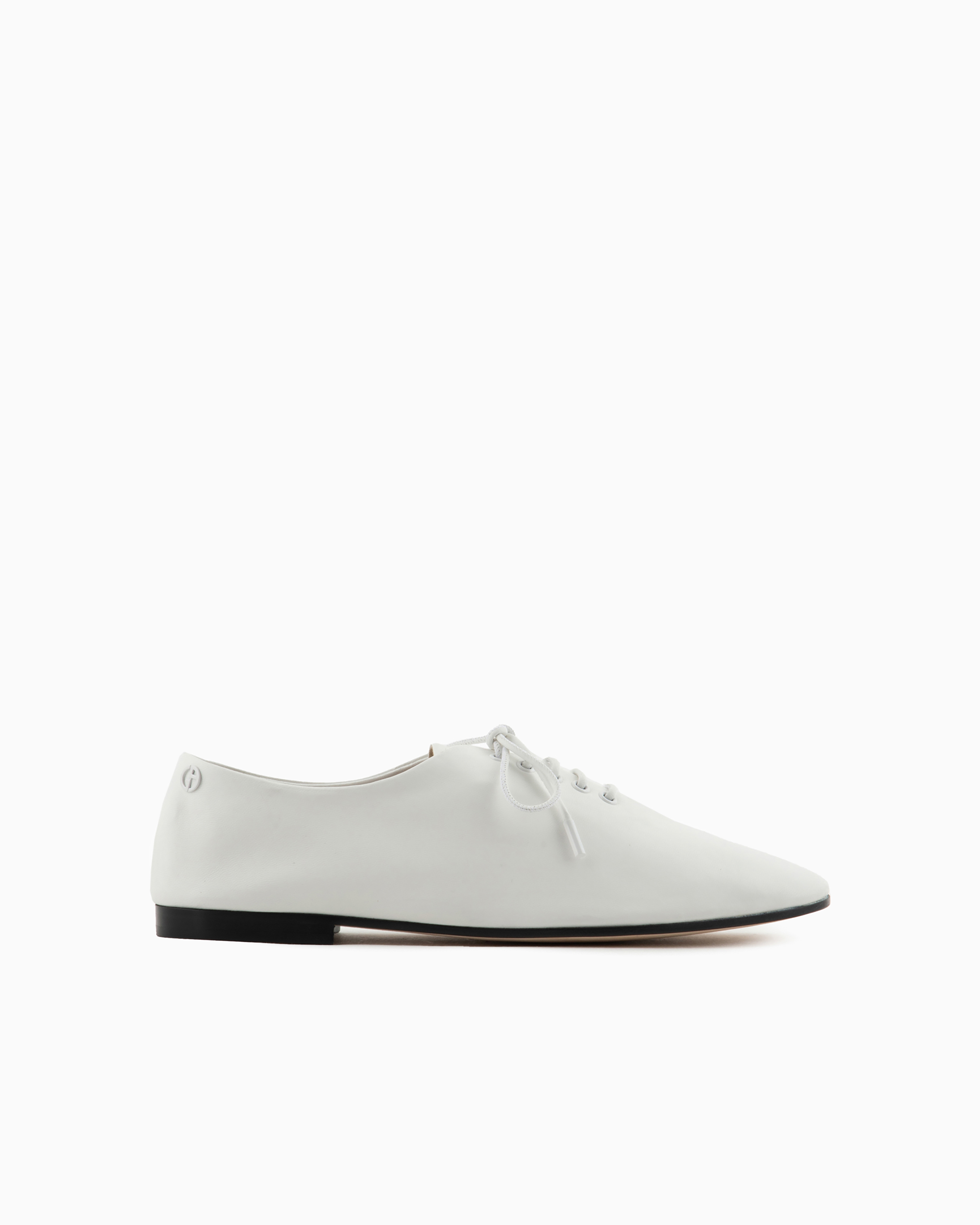 Giorgio Armani Official Store Nappa-leather Lace-ups In Milky White