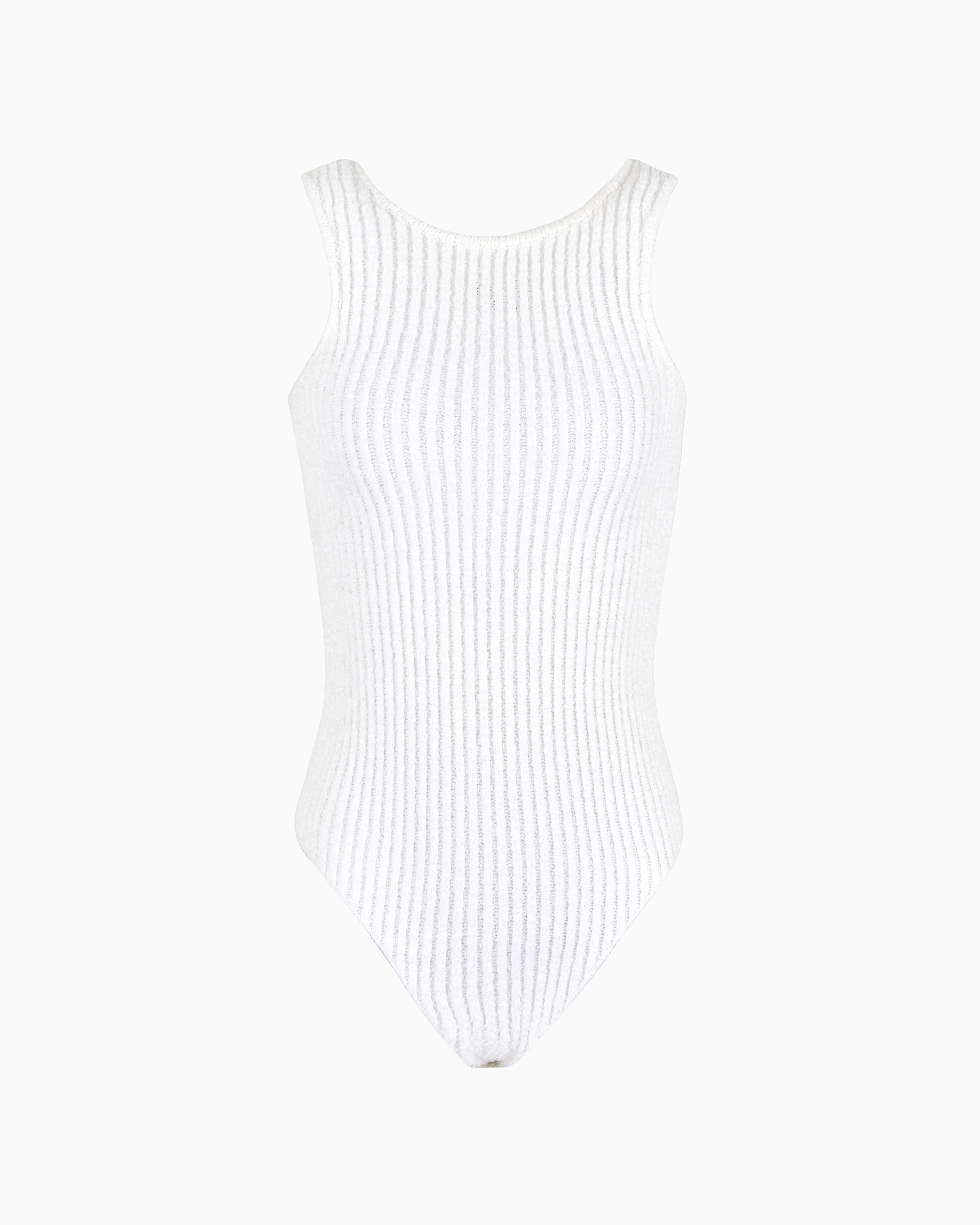 Giorgio Armani Official Store Body Aus Geripptem Baumwollgemisch Und Viskose In White