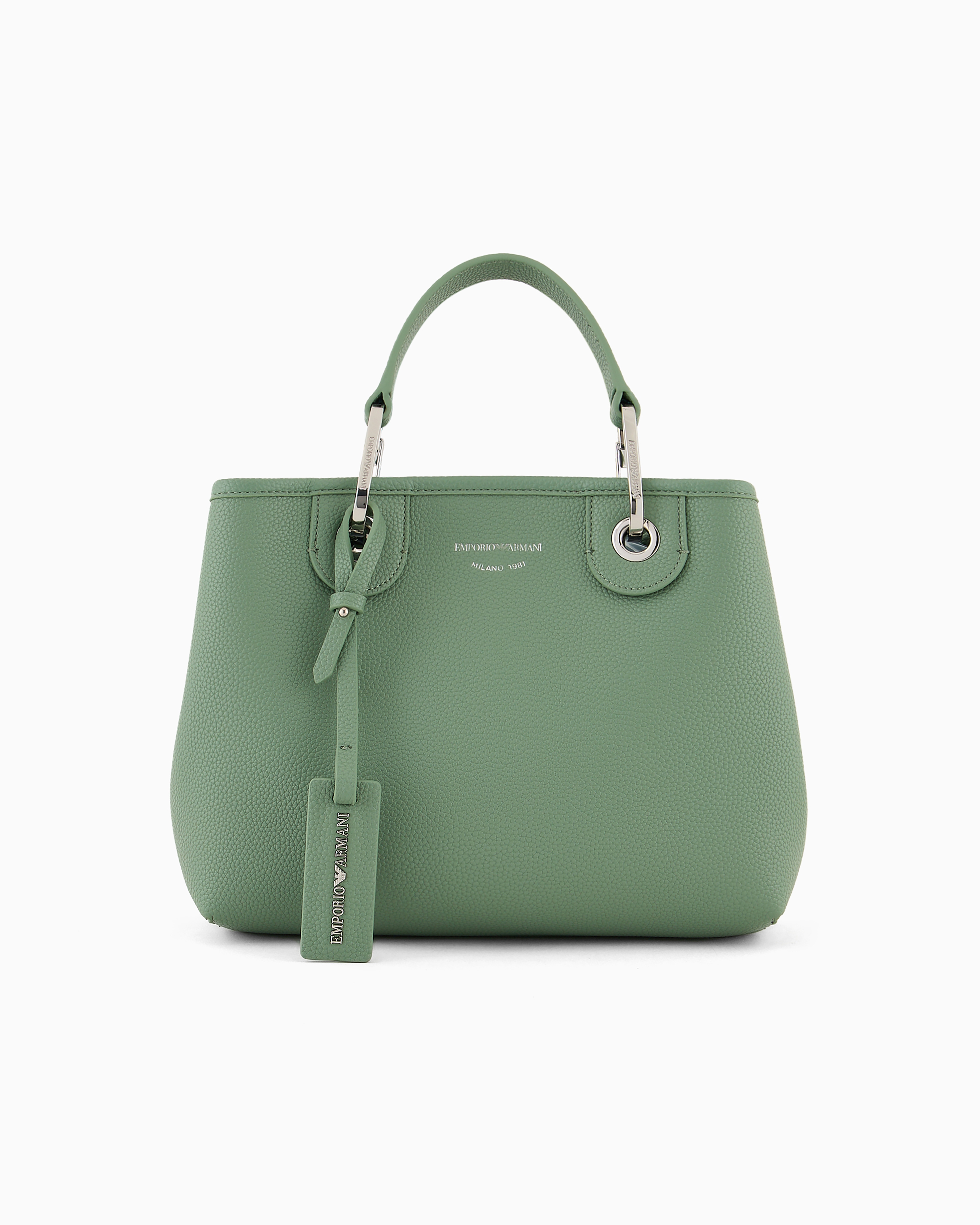 Emporio Armani Small Myea Tote Bag In Light Green