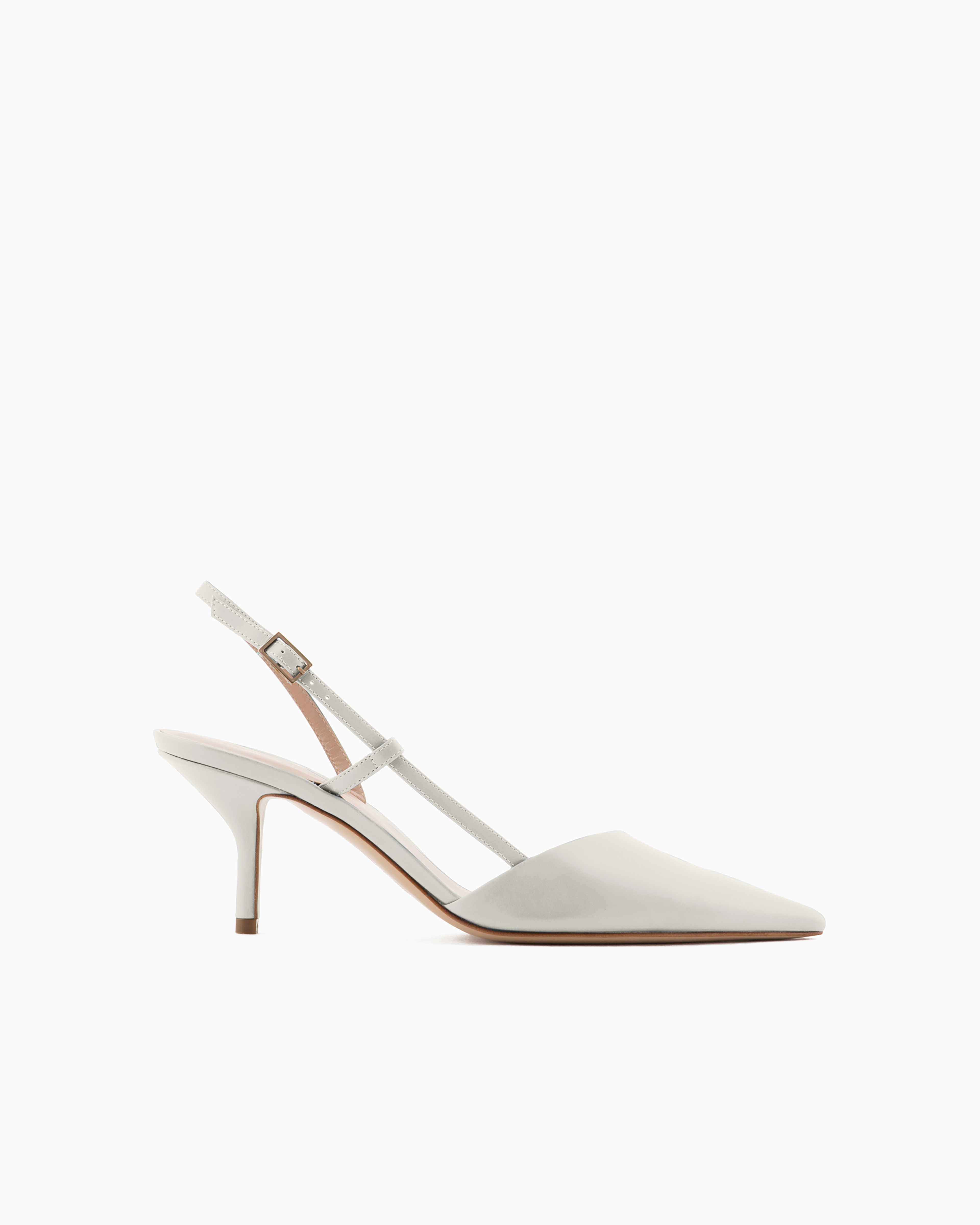 Giorgio Armani Official Store Heels In Pearl Gray