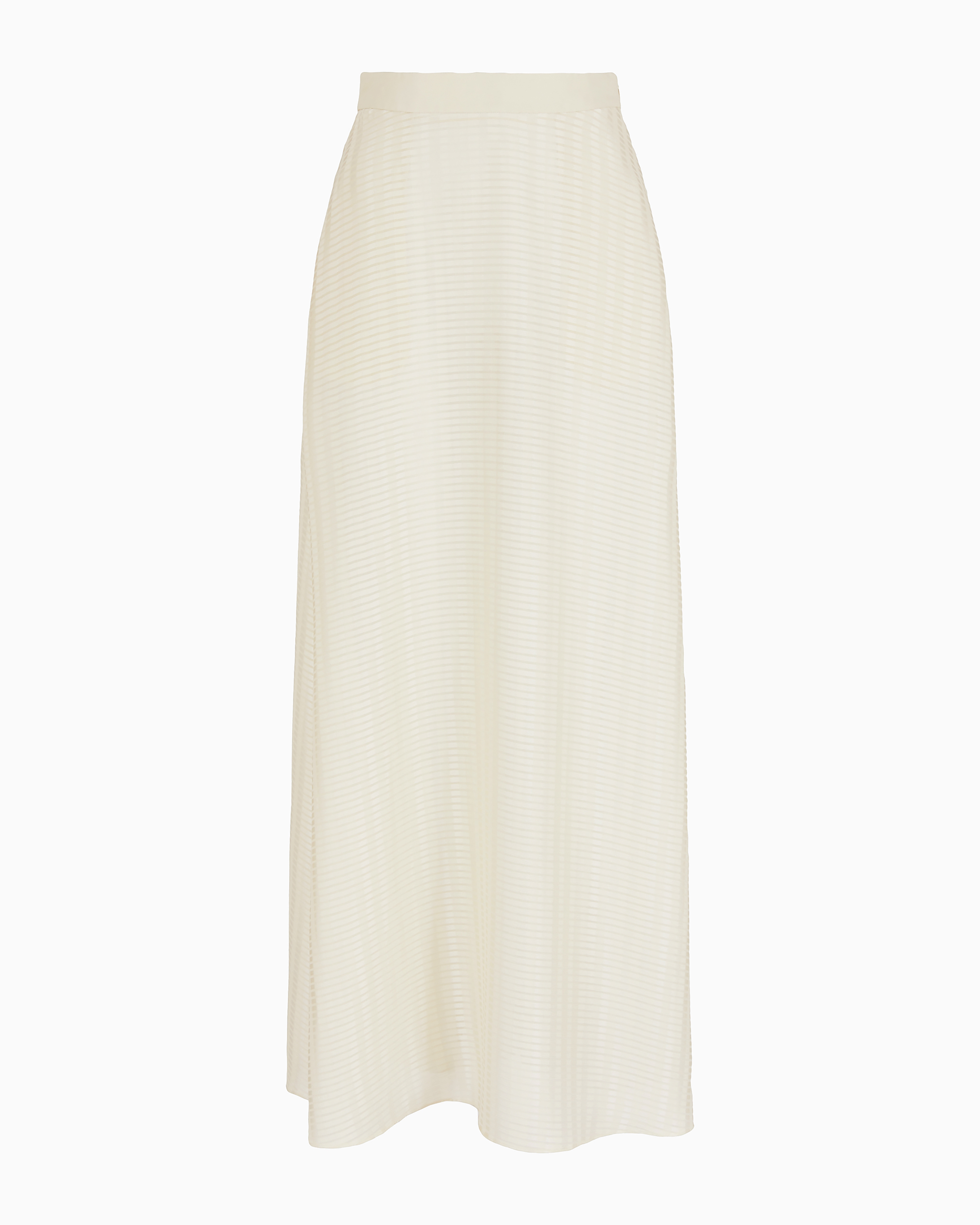 Emporio Armani Official Store Long Skirt With All-over Rectangle Design In Neutral