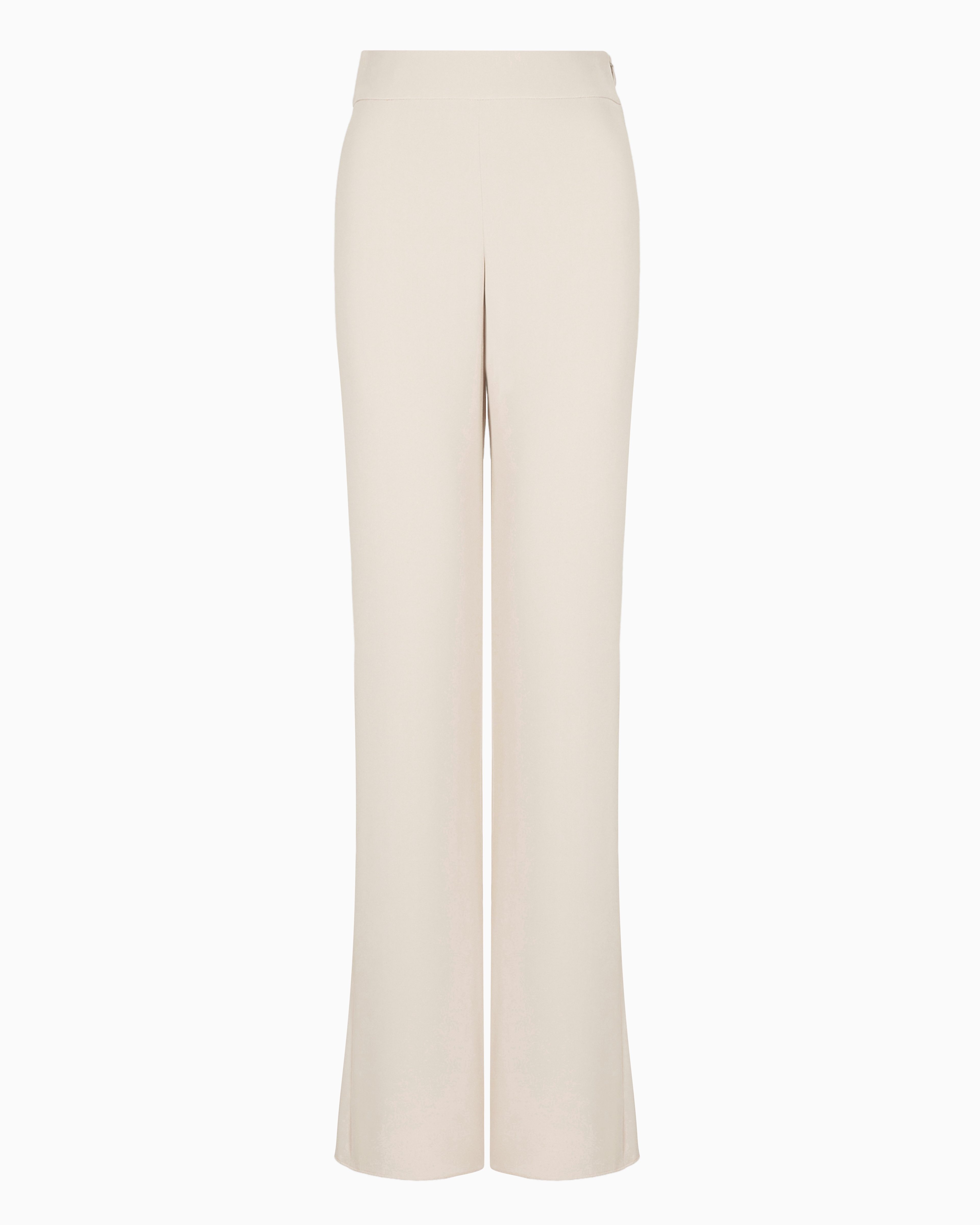 Giorgio Armani Official Store Mulberry Silk Palazzo Trousers In White