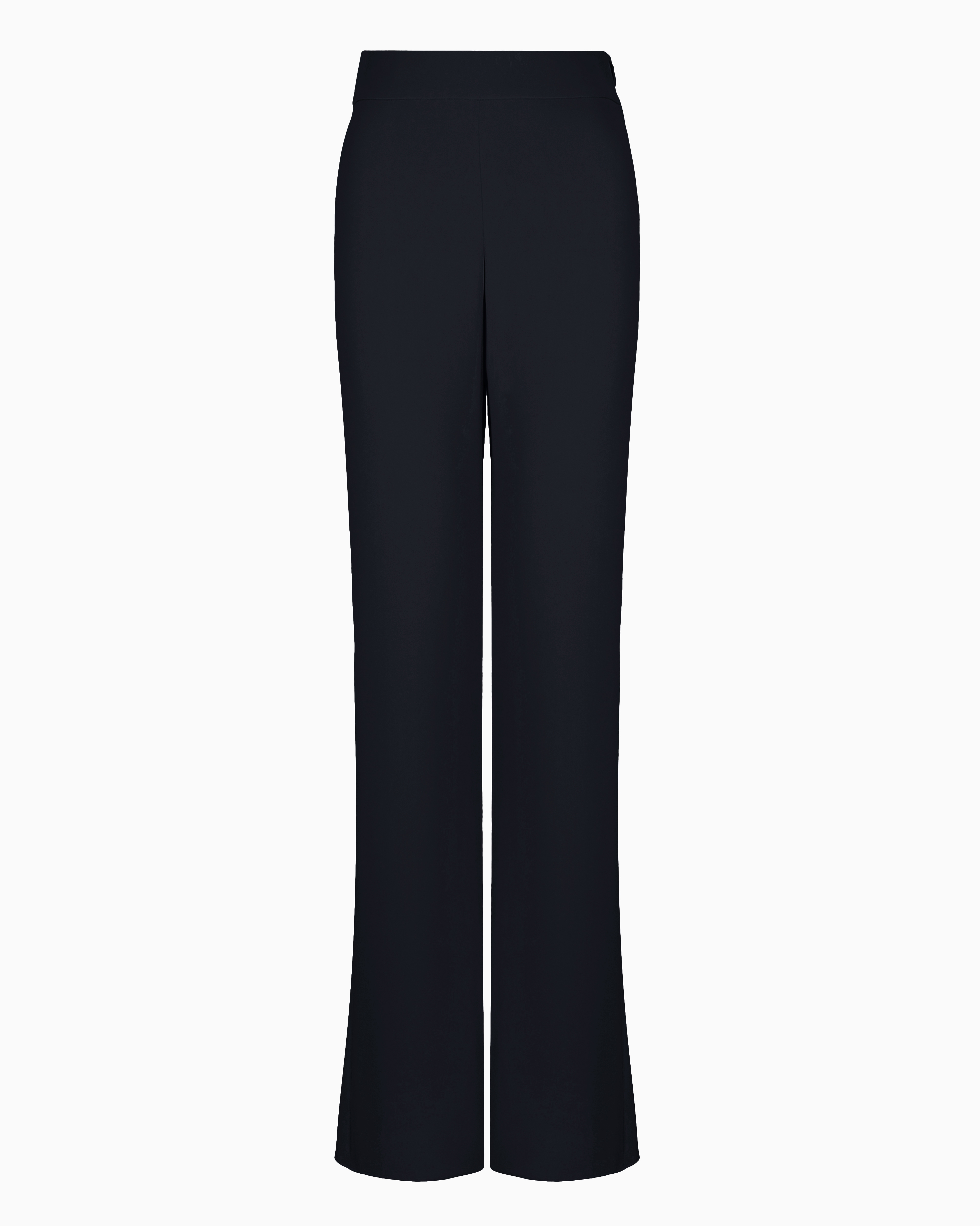 Giorgio Armani Official Store Mulberry Silk Palazzo Trousers In Navy Blue