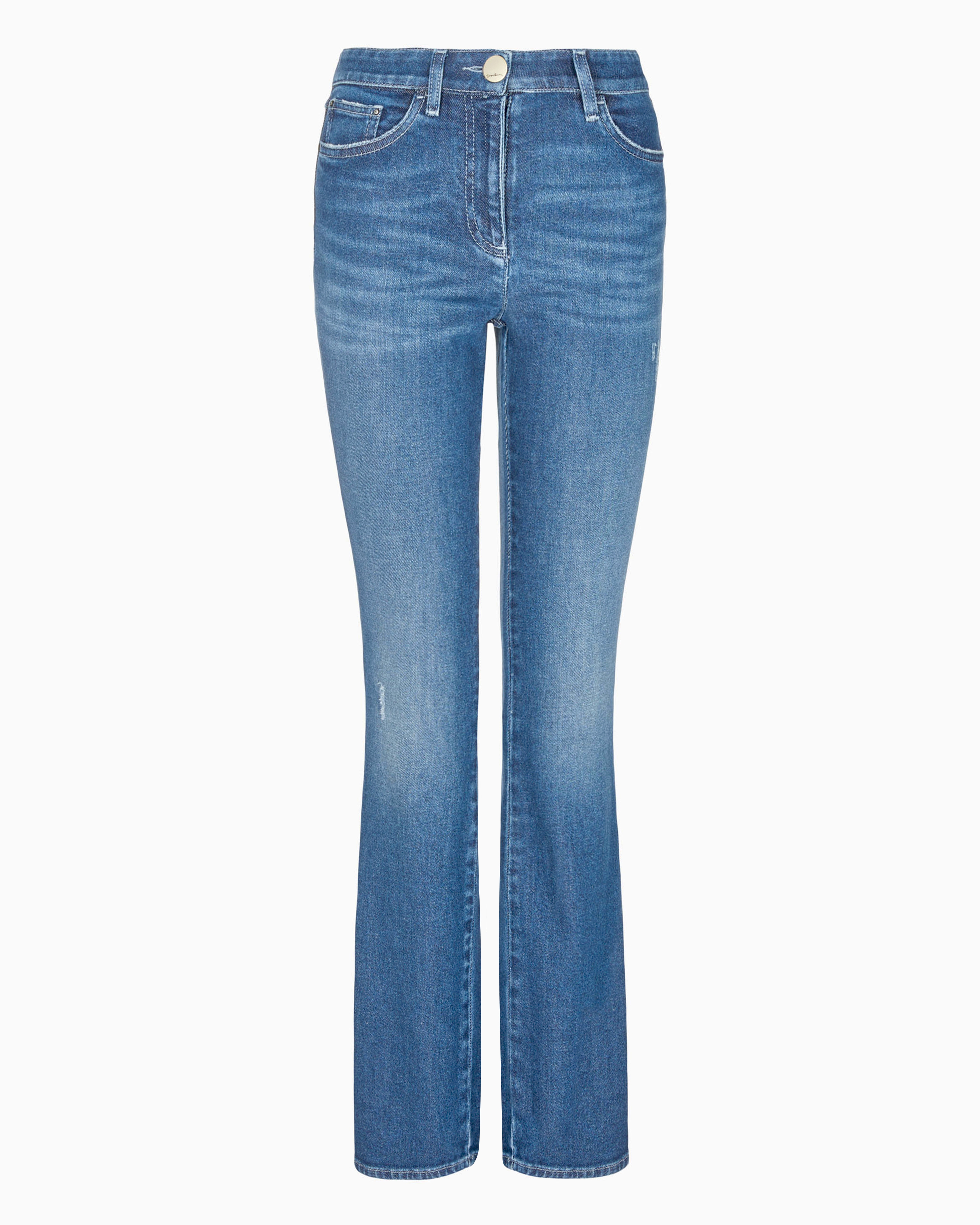 Giorgio Armani Official Store Denim Collection Five-pocket Trousers In Stretch Cotton Denim