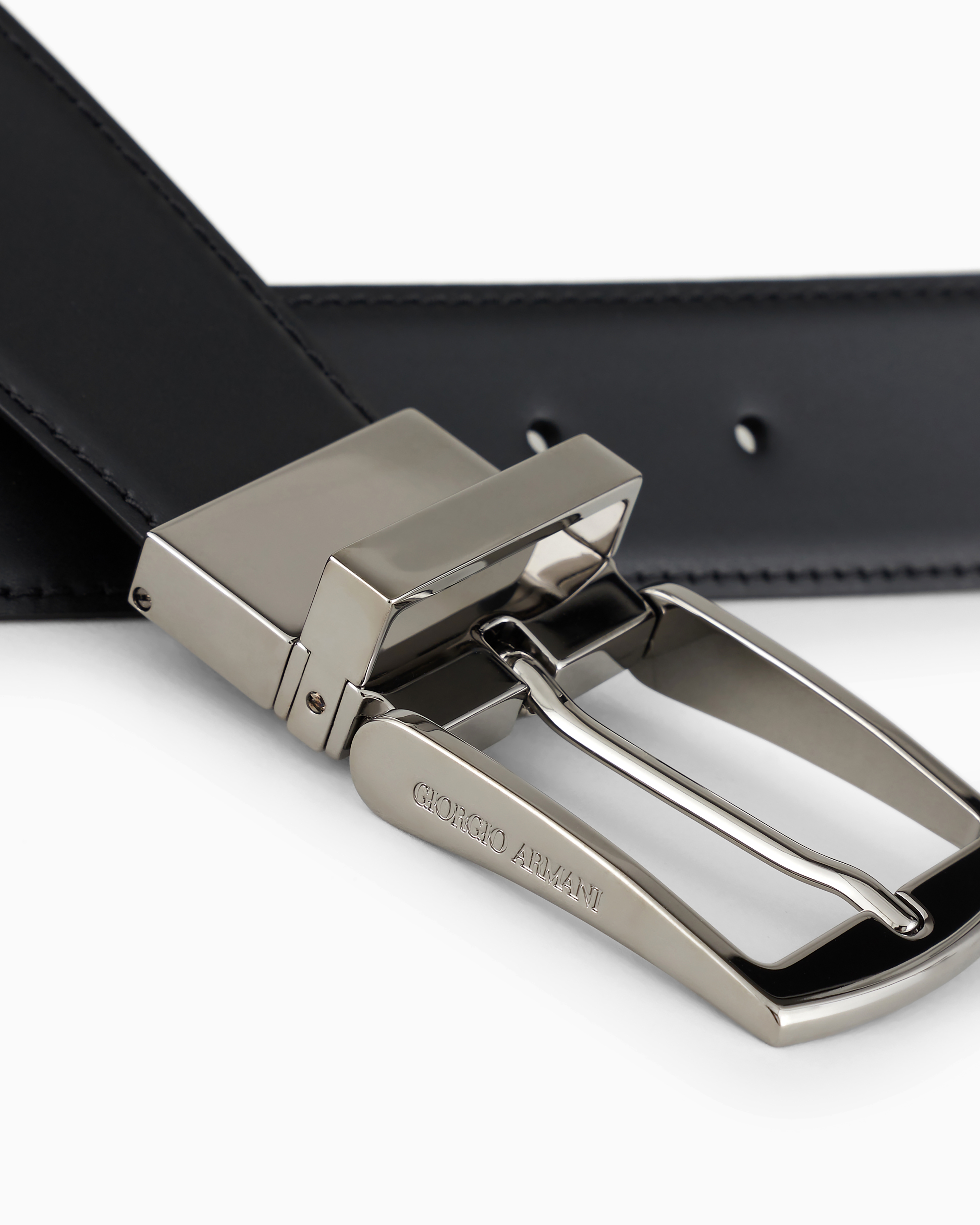 GIORGIO ARMANI REVERSIBLE LEATHER BELT 