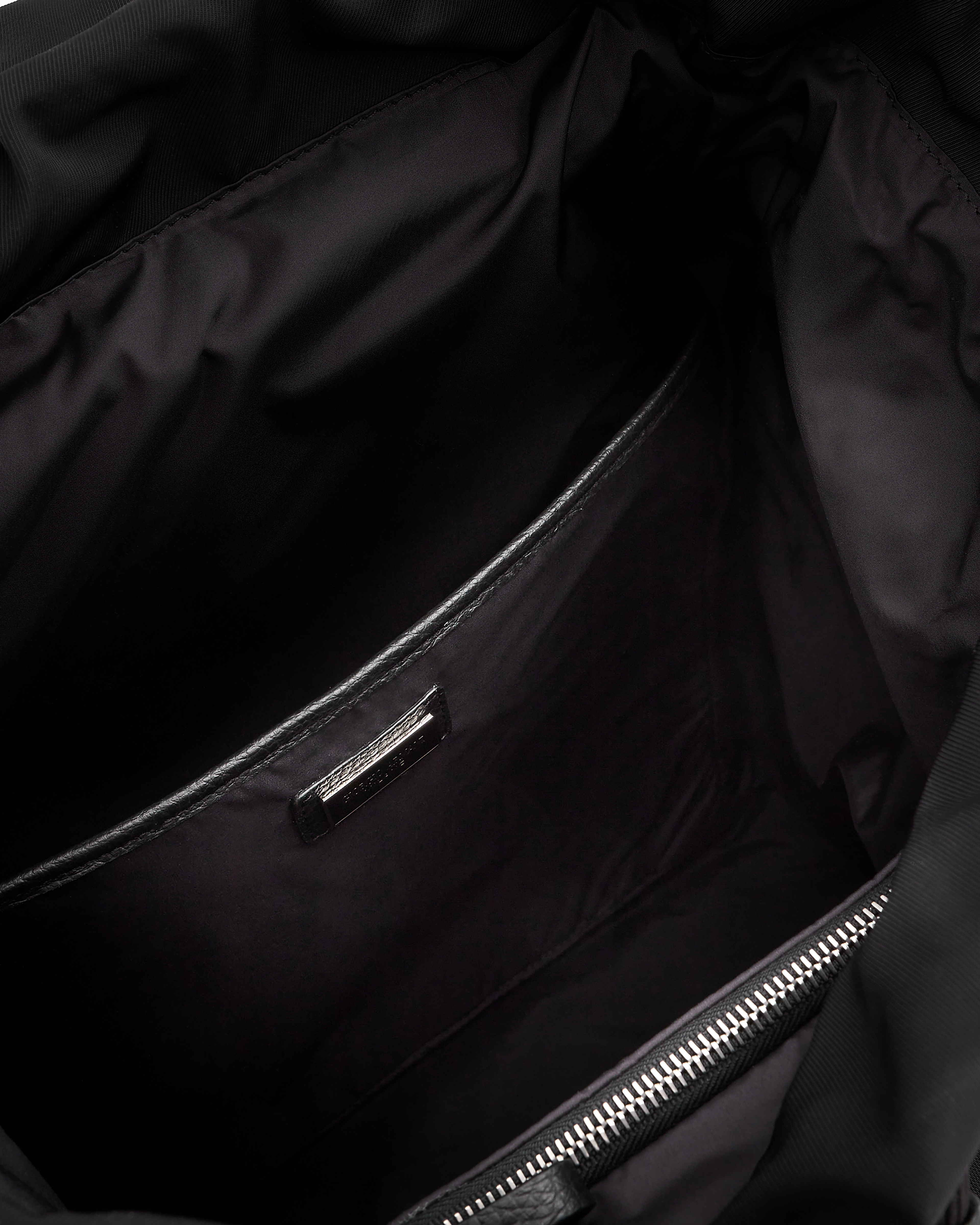 Giorgio Armani Official Store Recycled-nylon And Pebbled-leather Backpack Armani Sustainability Values In Black