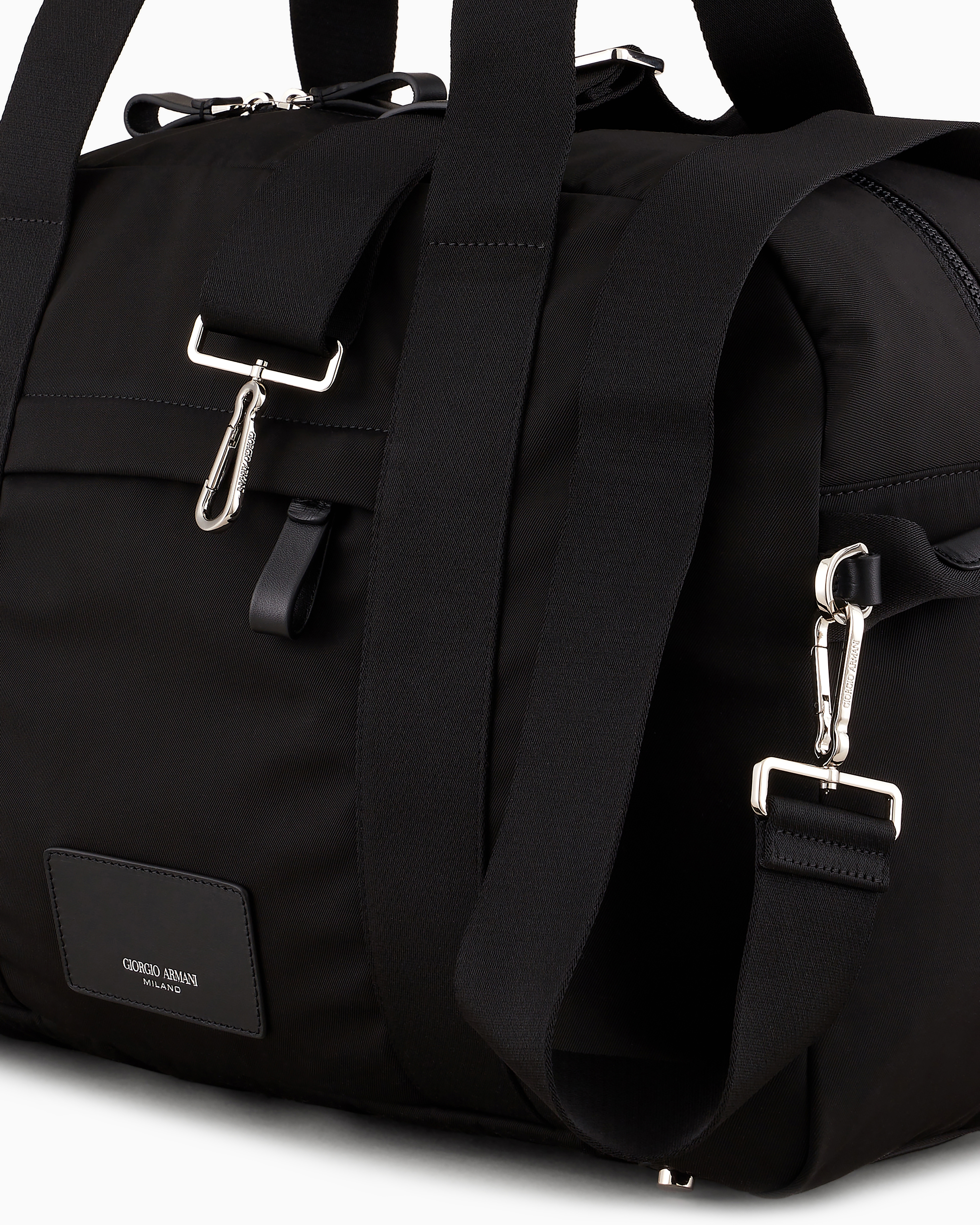 Giorgio Armani Official Store Small Duffel Bag In Nylon Armani Sustainability Values In Black